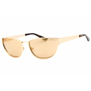 Guess Women's Sunglasses - Gold Metal Mirrored Full Rim Rectangular | GU7903 32G