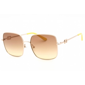 Guess Women's Sunglasses - Gradient Brown Lens Gold Full Rim Frame | GU7906-H 32F