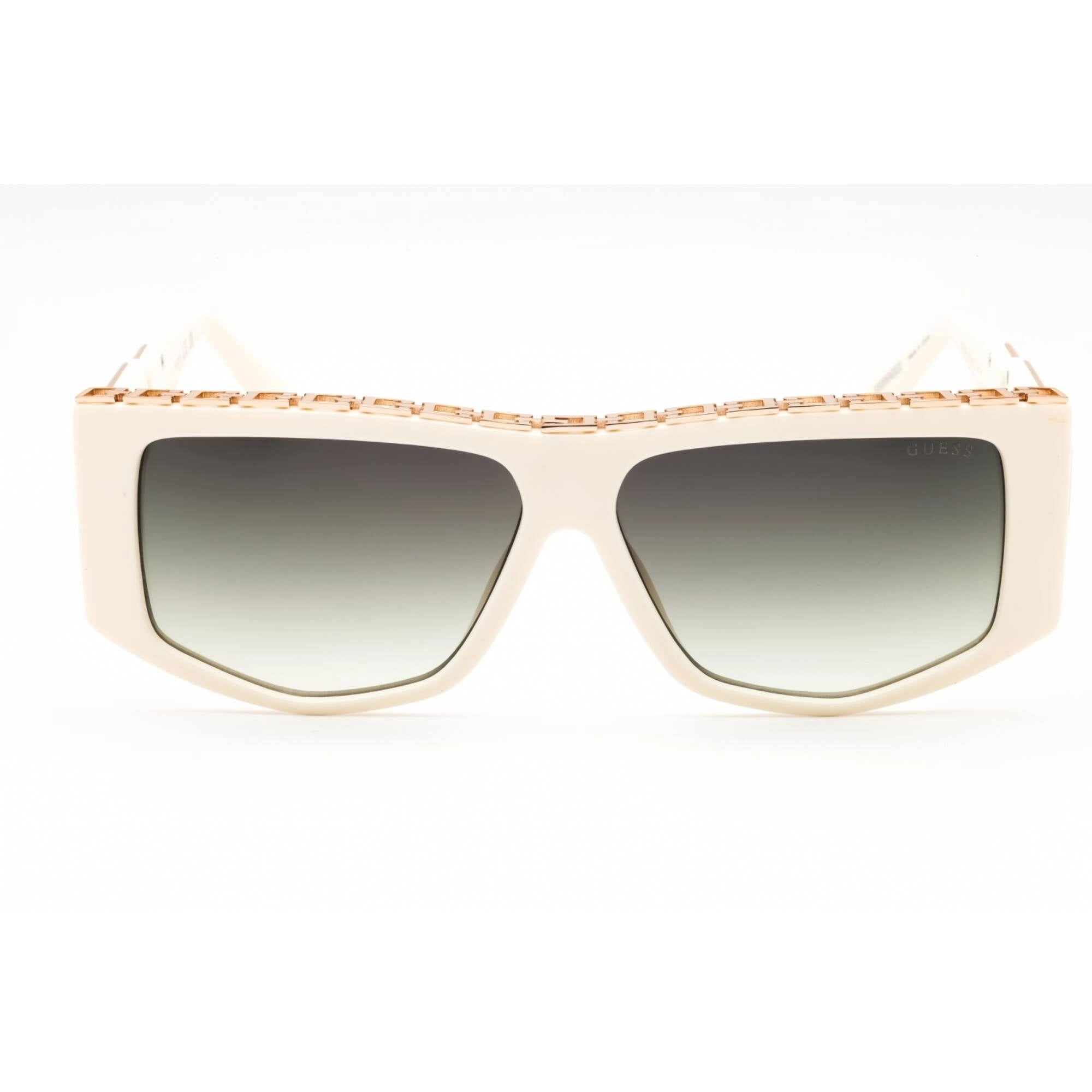 Guess Women's Sunglasses - White Injected Propionate Frame Green Lens | GU7914 21P
