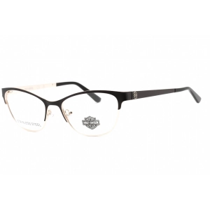 Harley Davidson Women's Eyeglasses - Matte Black Metal Cat Eye Frame | HD0572 002