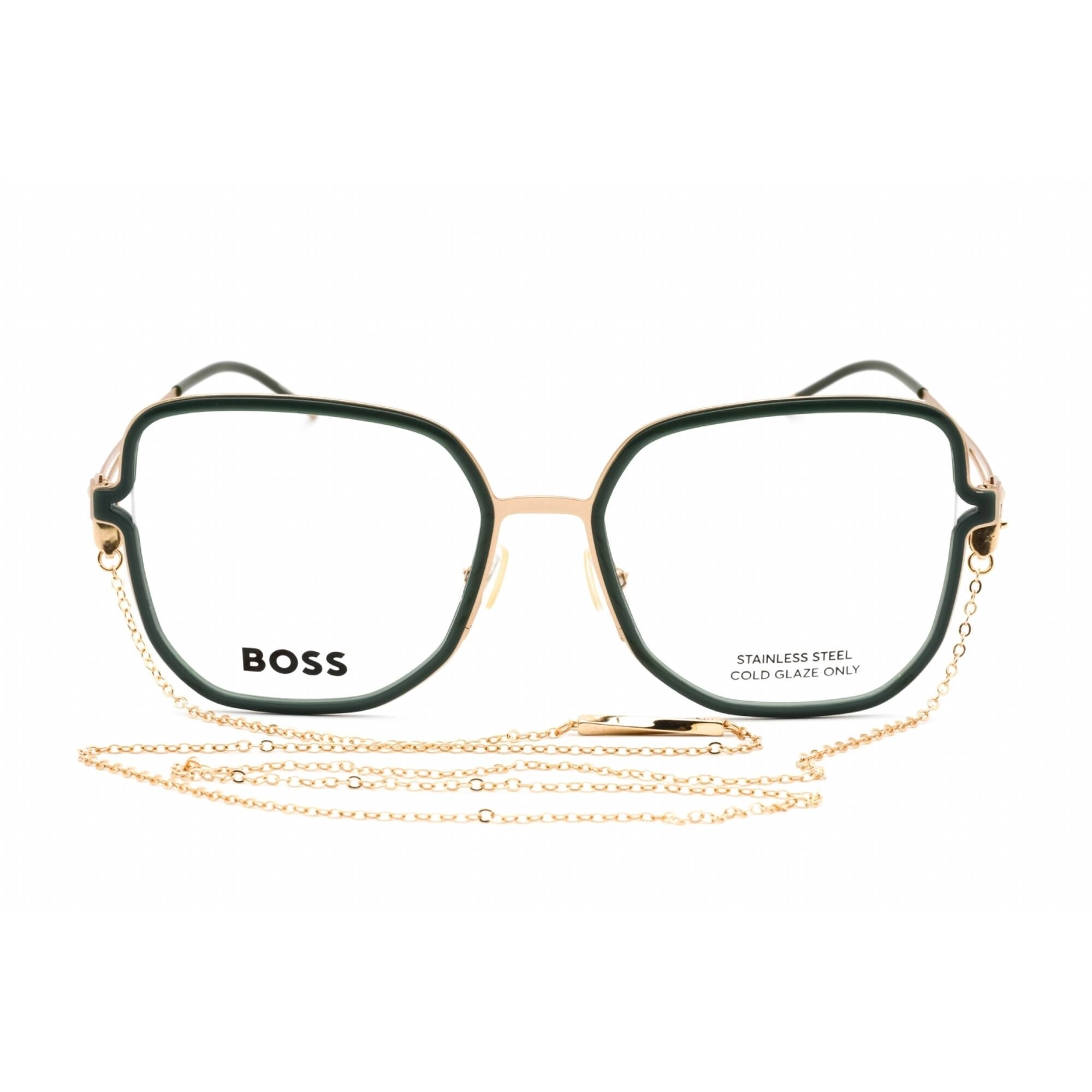 Hugo Boss Women's Eyeglasses - Gold Green Butterfly Full Rim Frame | BOSS 1394 0PEF 00