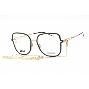 Hugo Boss Women's Eyeglasses - Gold Green Butterfly Full Rim Frame | BOSS 1394 0PEF 00