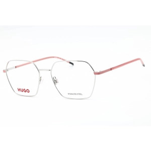 Hugo Women's Eyeglasses - Palladium Metal Geometric Full Rim Frame | HG 1279 0010 00