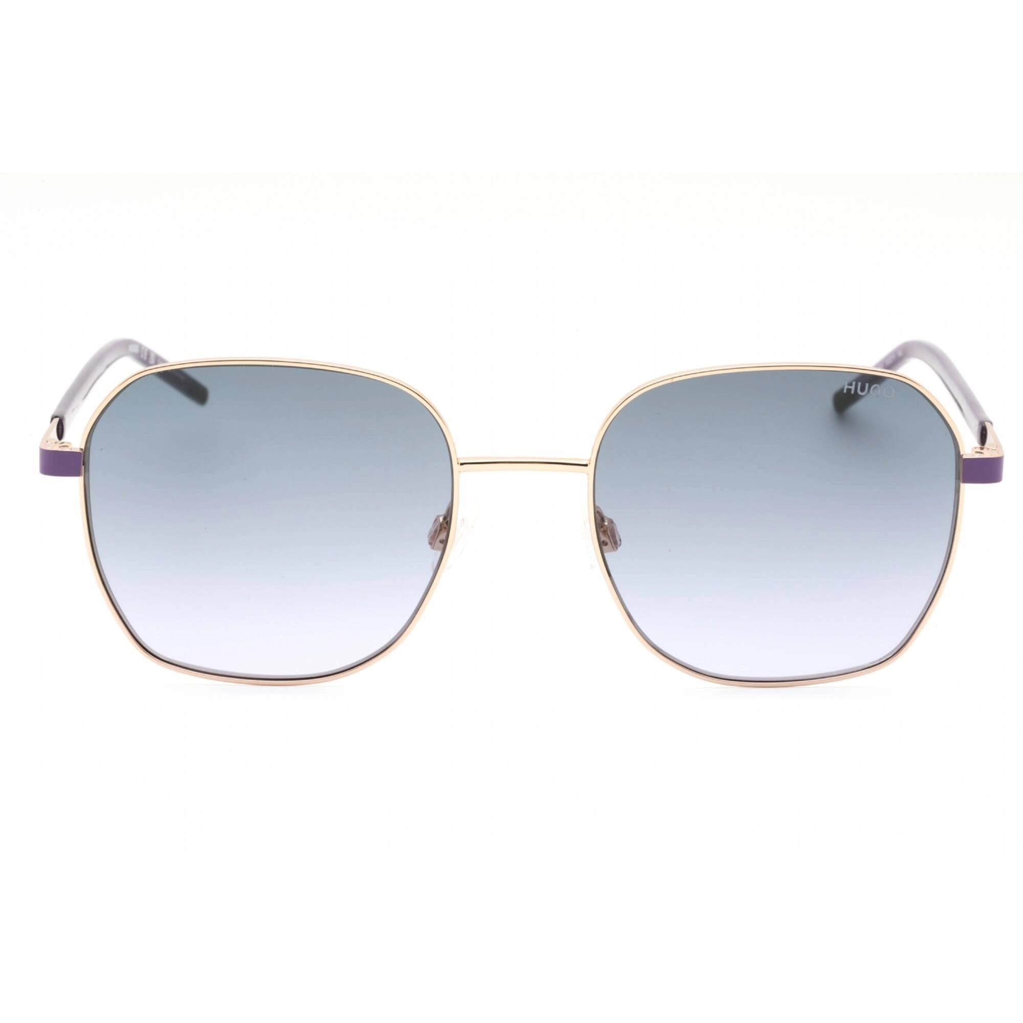 Hugo Women's Sunglasses - Gold Violet Metal Square Shape Frame | HG 1276/S 0S9E H1