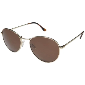 Isaac Mizrahi Women's Sunglasses - Brown Metal Oval Frame | ISAAC MIZRAHI 30219 BR
