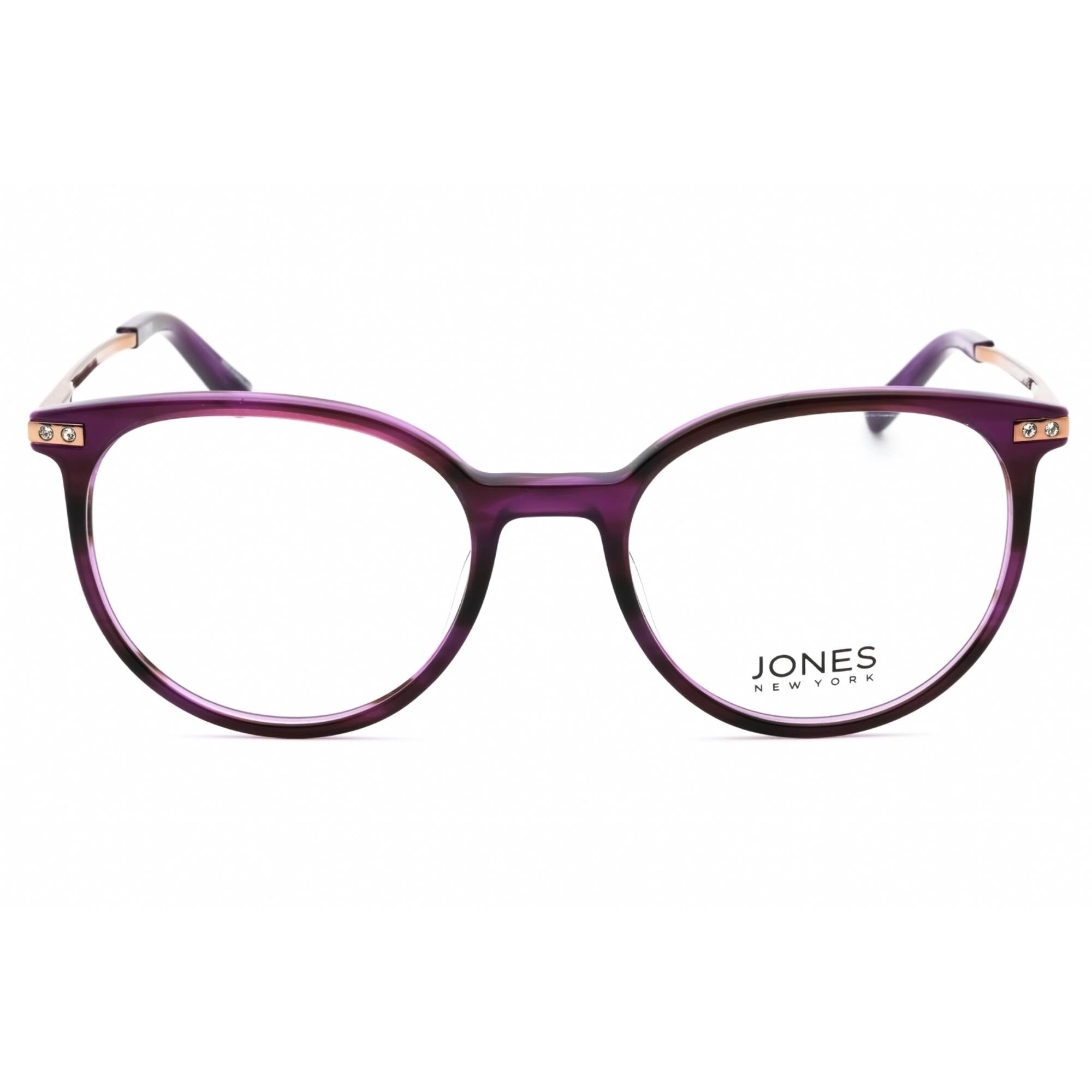 Jones New York Women's Eyeglasses - Purple Acetate Round Full Rim Frame | VJON784 0PUR