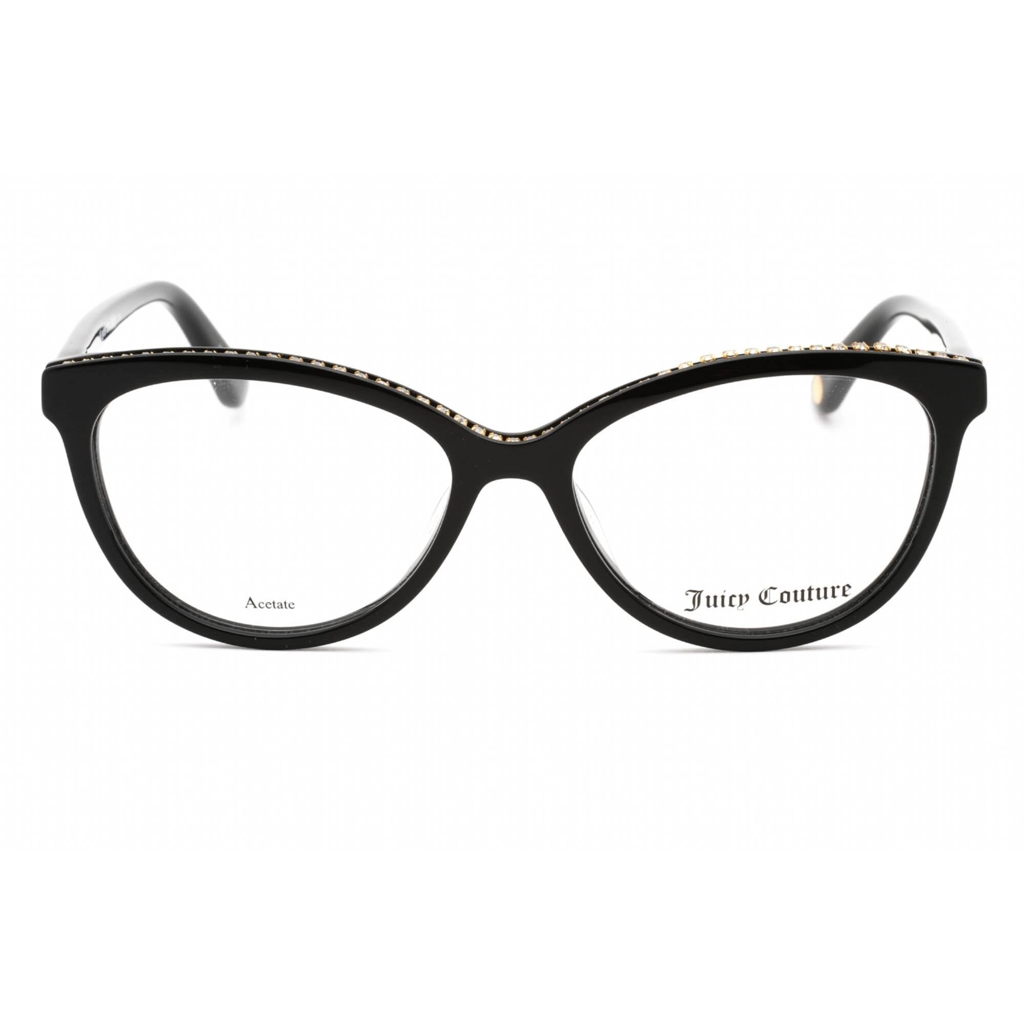 Juicy Couture Women's Eyeglasses - Black Cat Eye Full Rim Frame | Ju 180 0807 00