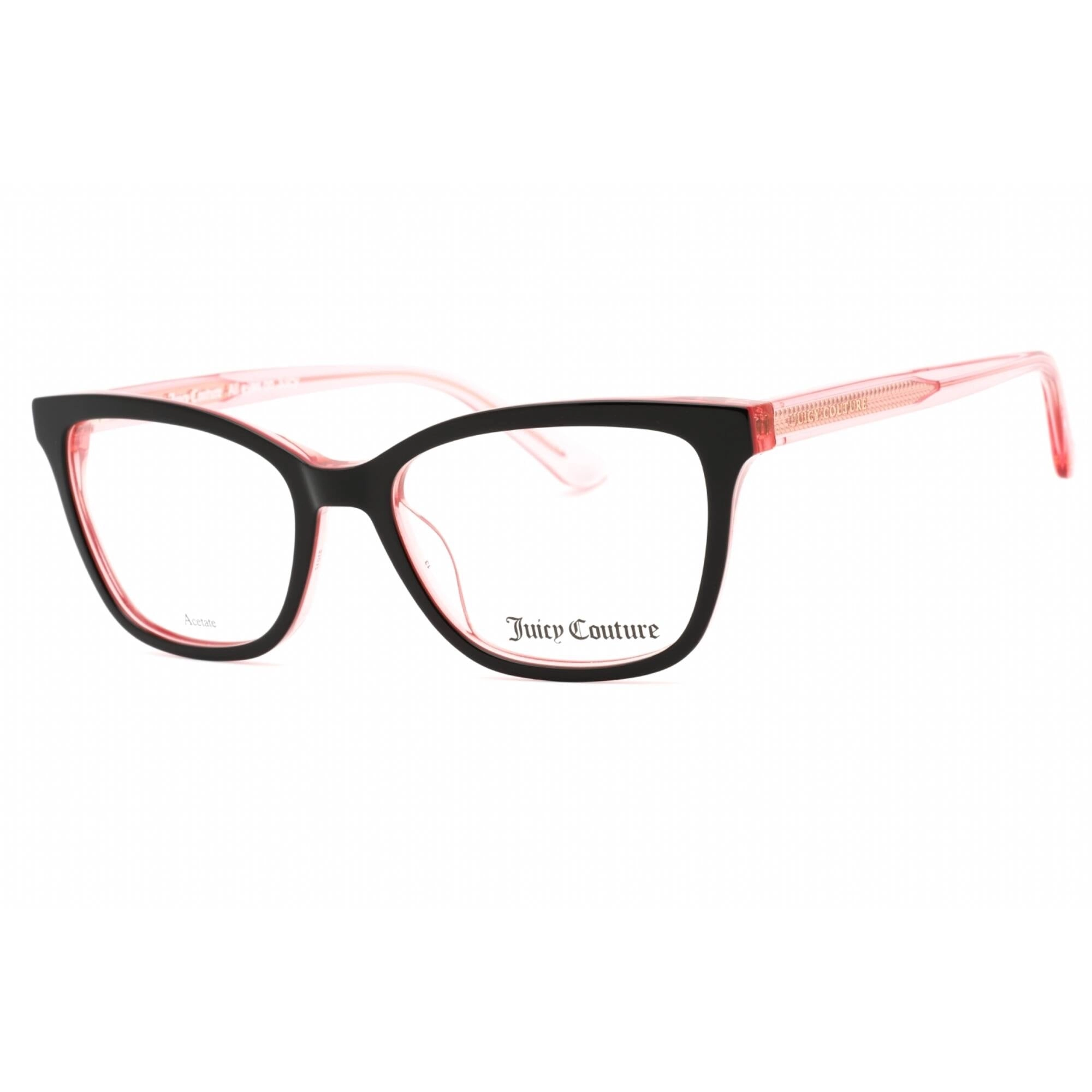Juicy Couture Women's Eyeglasses - Black Pink Cat Eye Plastic Frame | JU 202 03H2 00