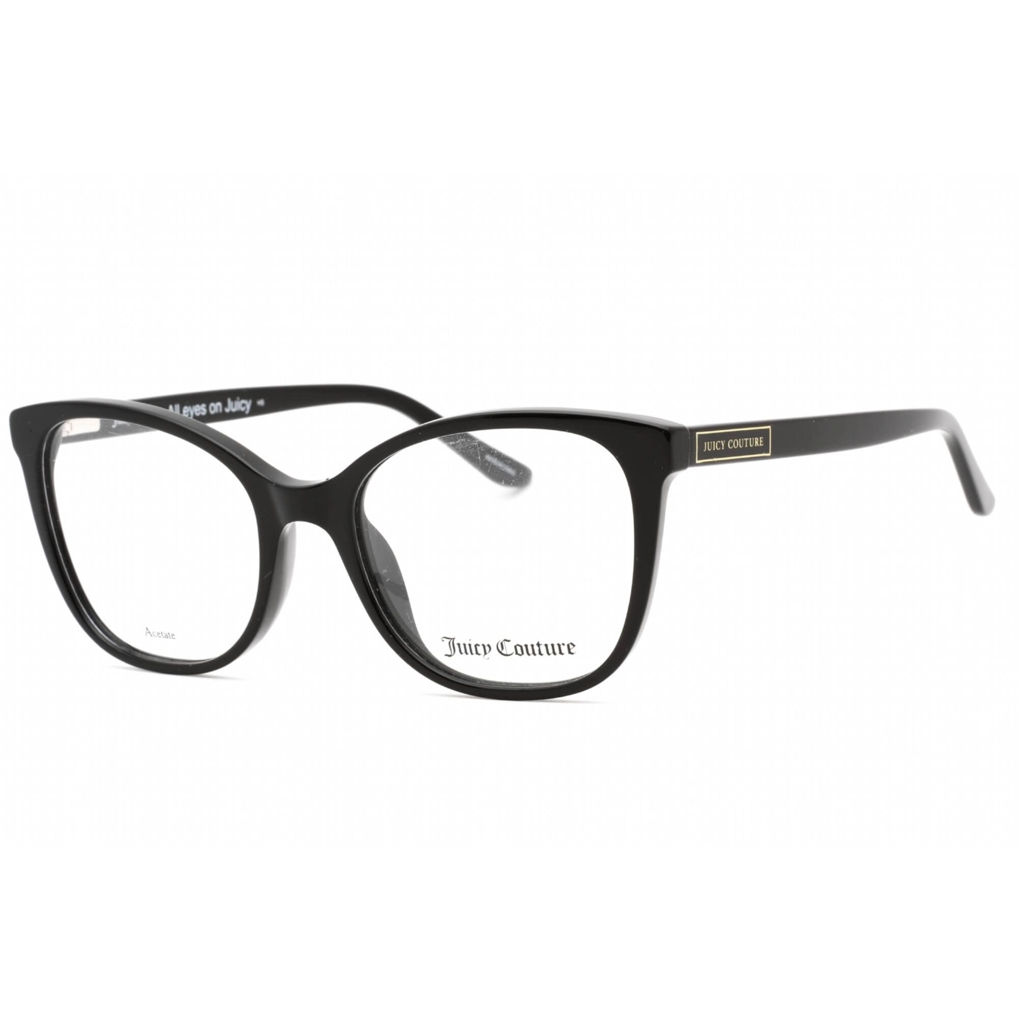 Juicy Couture Women's Eyeglasses - Black Plastic Full Rim Rectangular | JU 217 0807 00