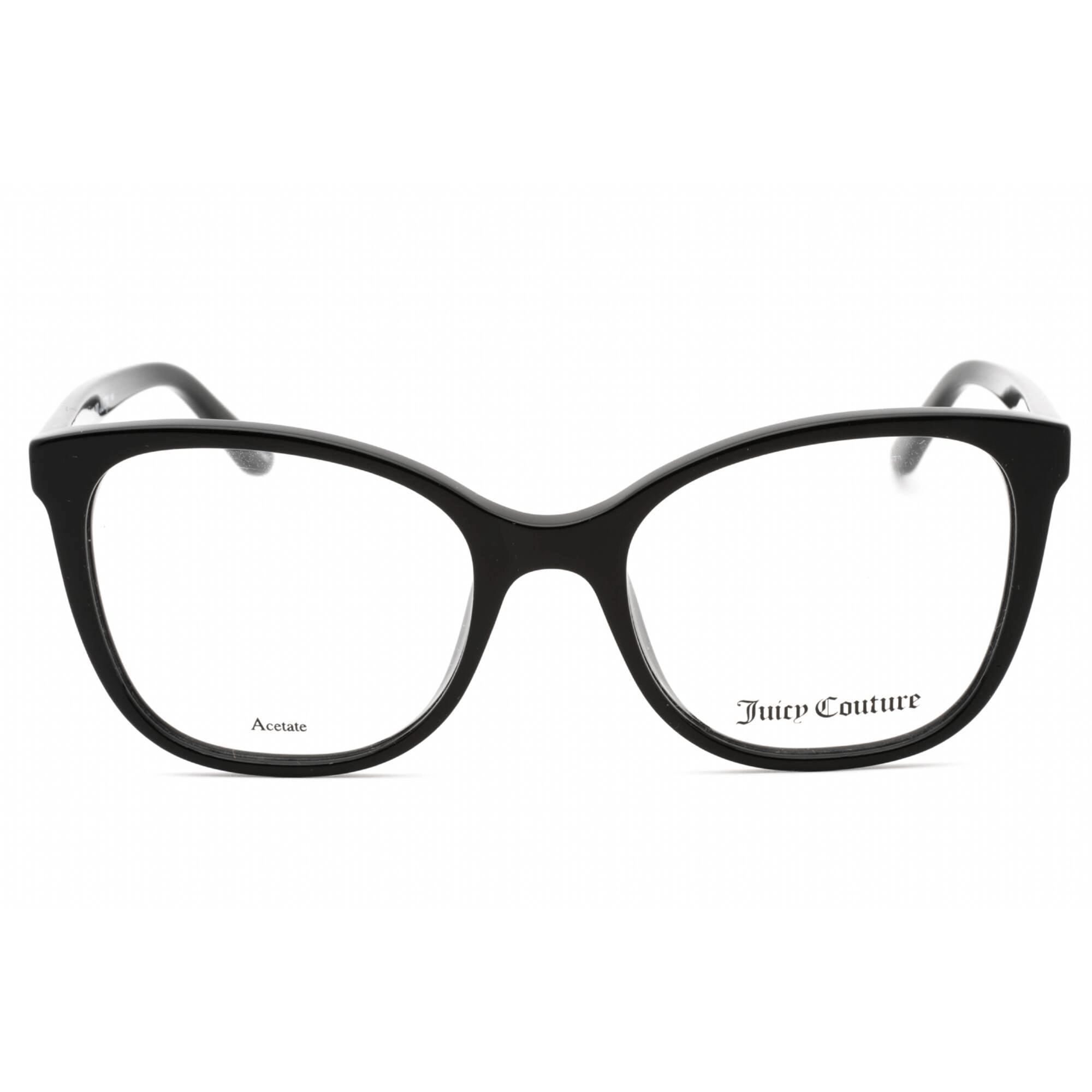 Juicy Couture Women's Eyeglasses - Black Plastic Full Rim Rectangular | JU 217 0807 00