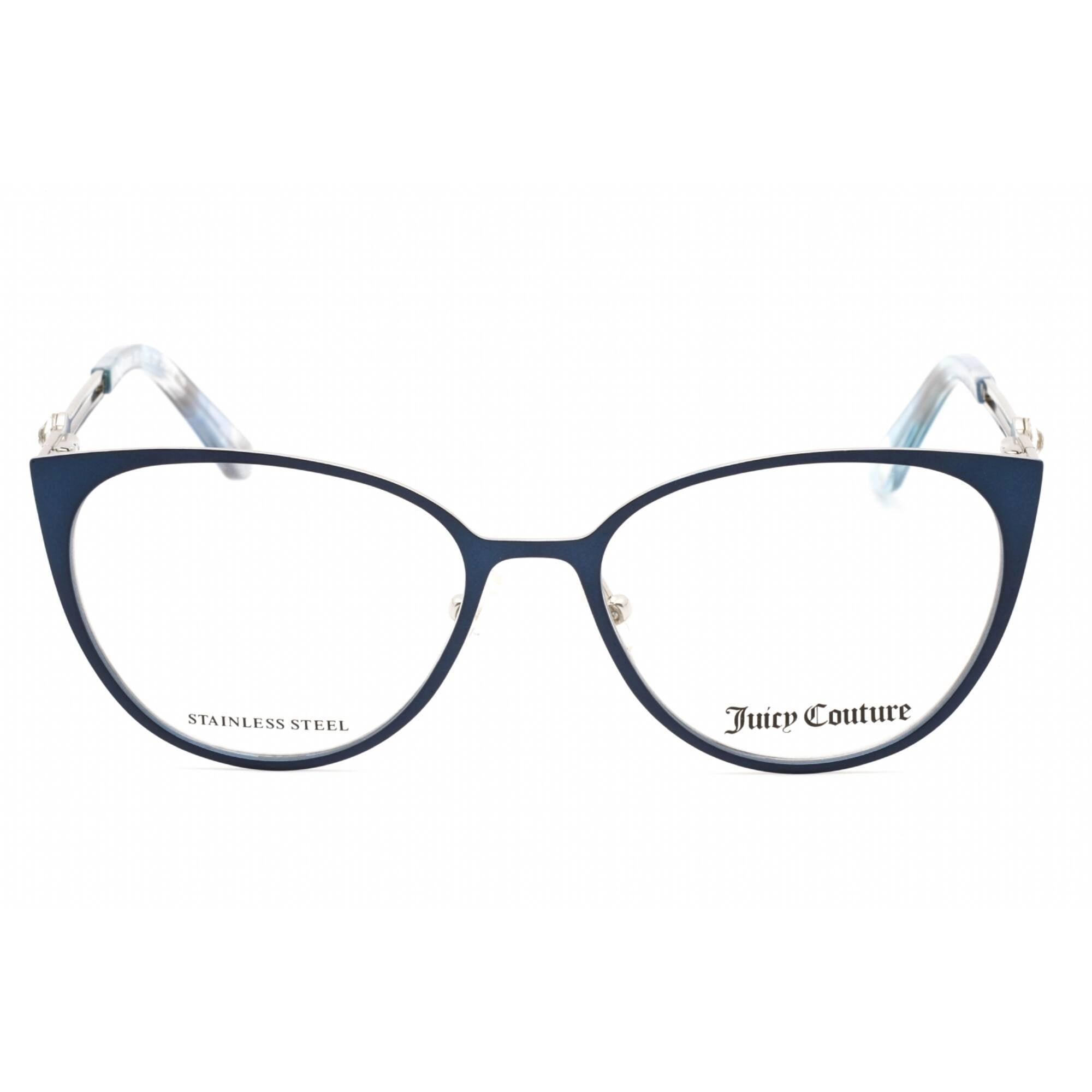 Juicy Couture Women's Eyeglasses - Blue Metal Full Rim Round Frame | JU 221 0PJP 00