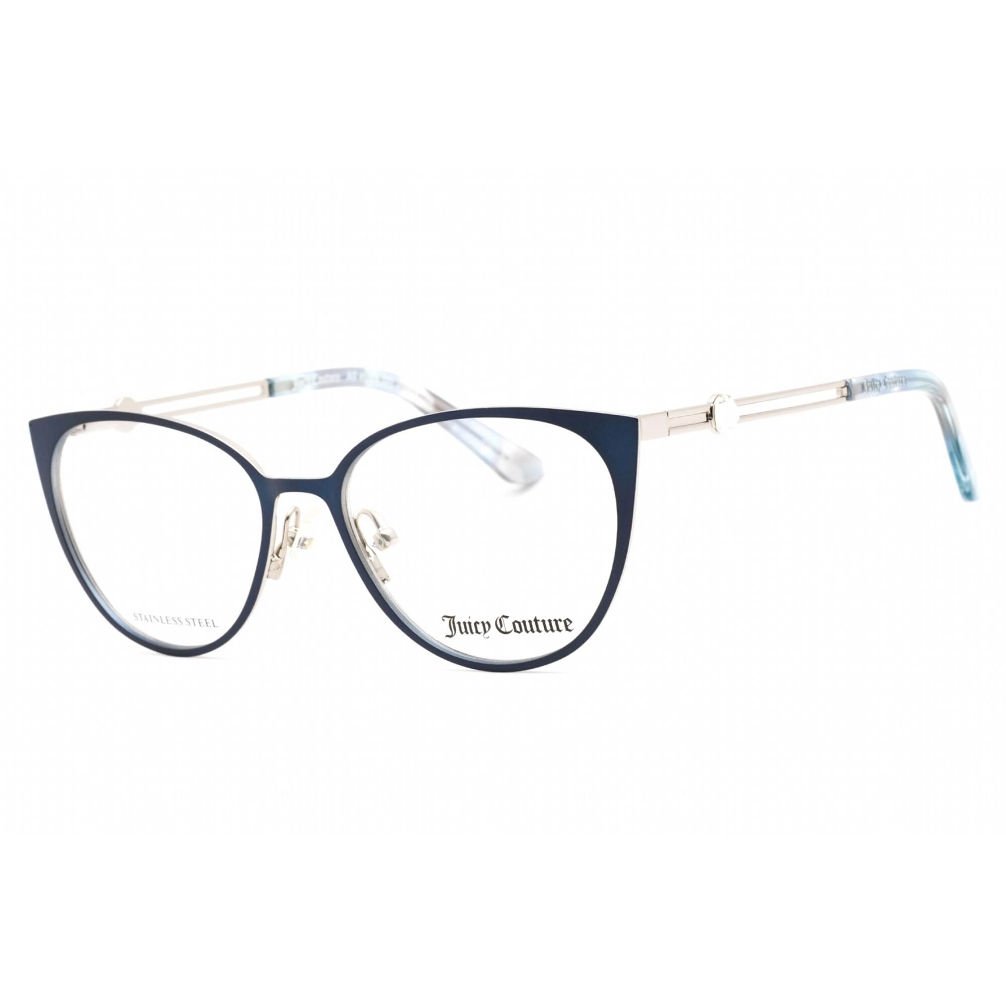 Juicy Couture Women's Eyeglasses - Blue Metal Full Rim Round Frame | JU 221 0PJP 00
