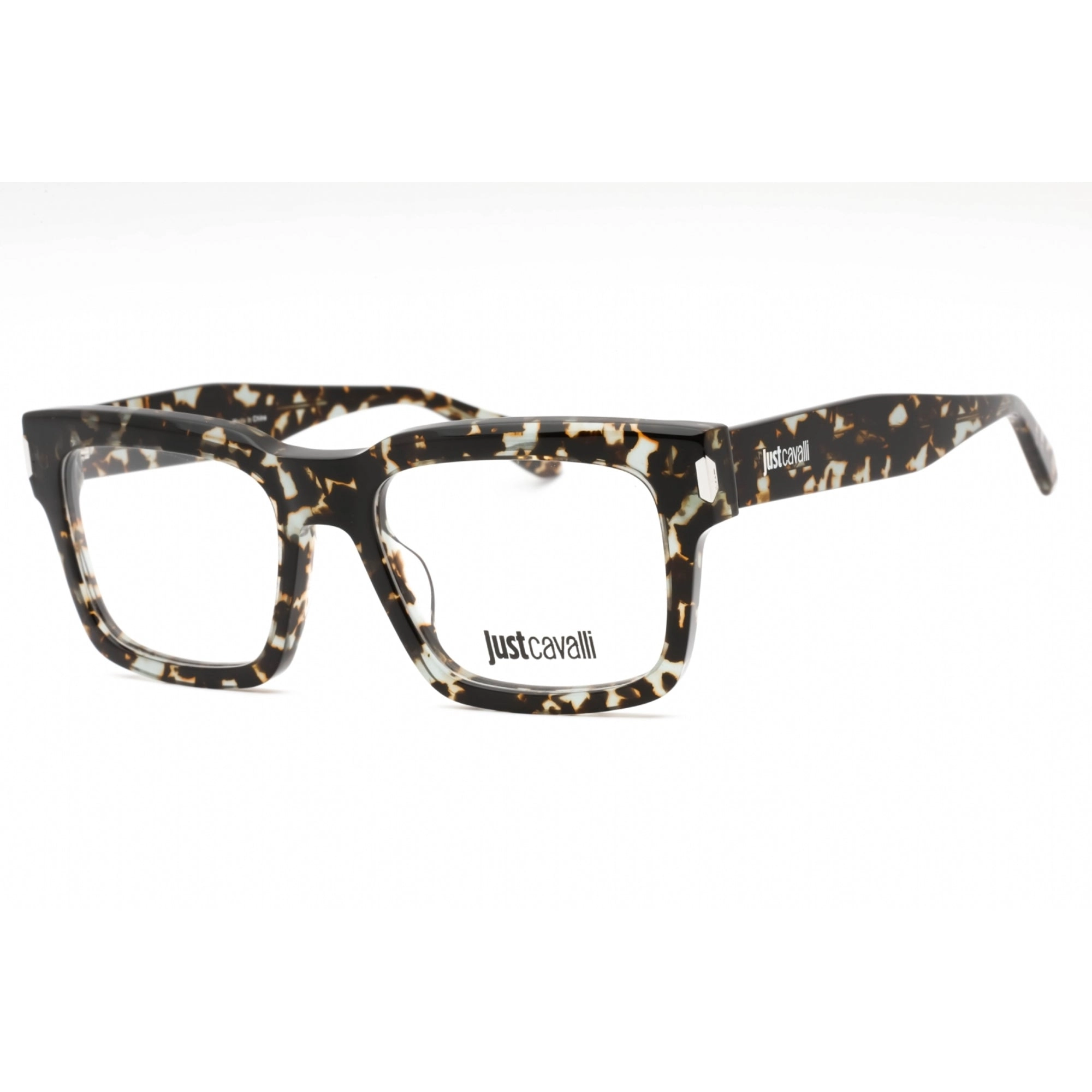 Just Cavalli Women's Eyeglasses - Brown Grey Tortoise Plastic Square | VJC015 03KA