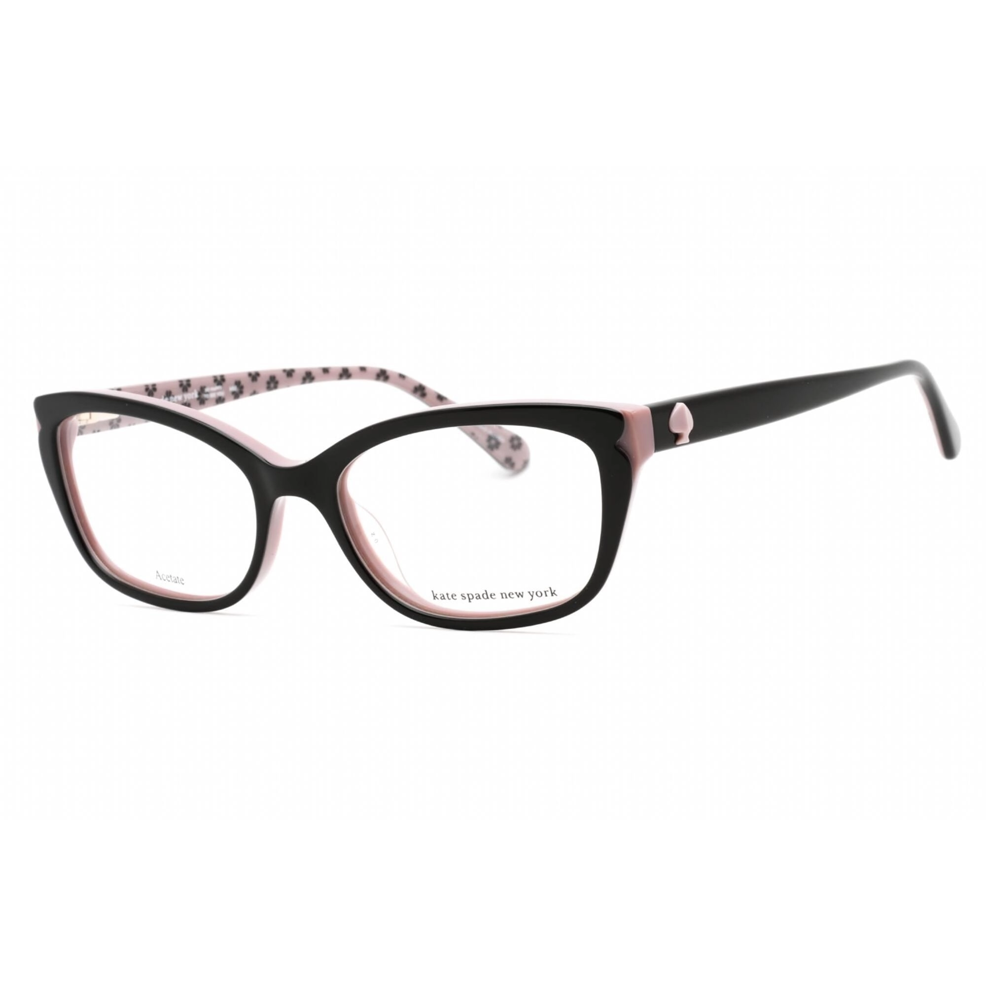 Kate Spade Women's Eyeglasses - Clear Demo Lens Black Pink Frame | ARABELLE 03H2 00