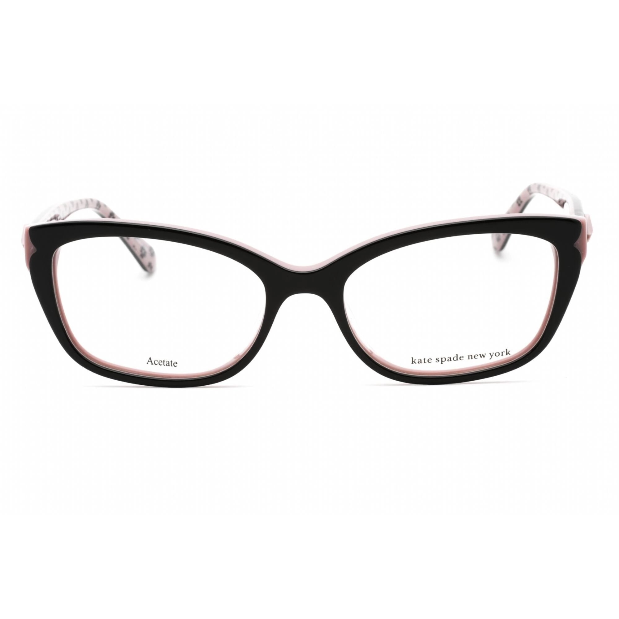 Kate Spade Women's Eyeglasses - Clear Demo Lens Black Pink Frame | ARABELLE 03H2 00
