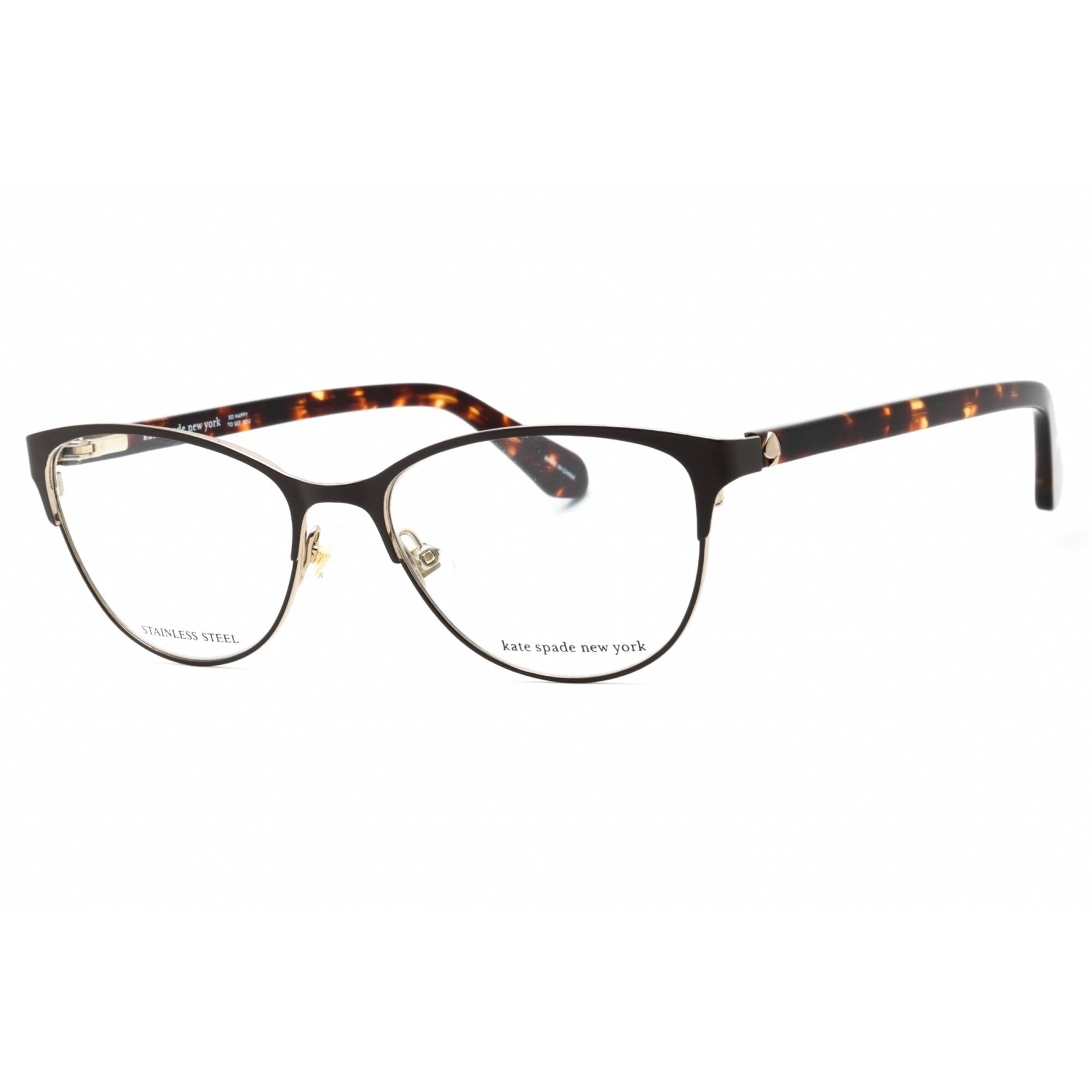 Kate Spade Women's Eyeglasses - Havana Metal Cat Eye Full Rim Frame | HADLEE 0086 00
