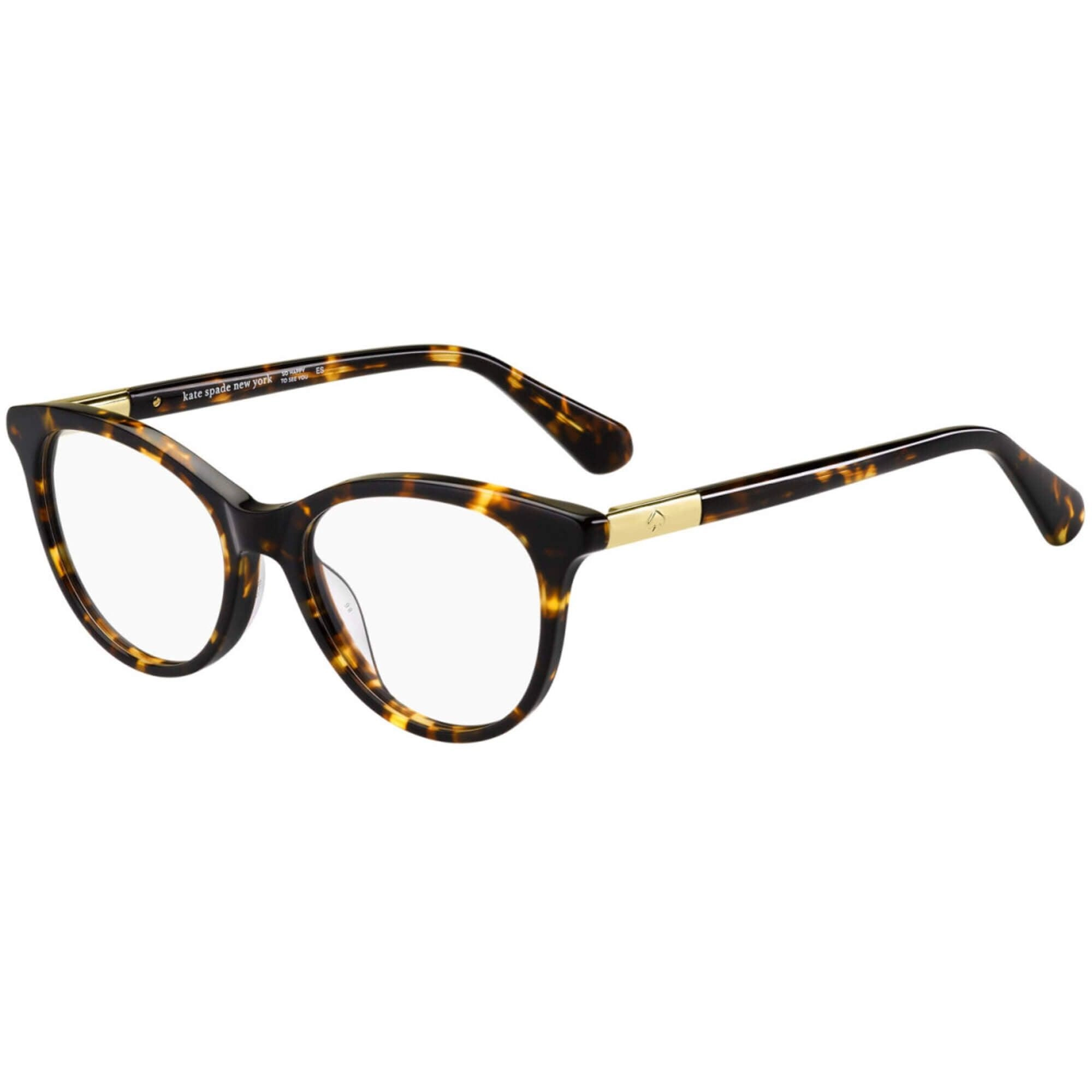 Kate Spade Women's Eyeglasses - Havana Plastic Cat Eye Frame | KATE SPADE CAELIN 86