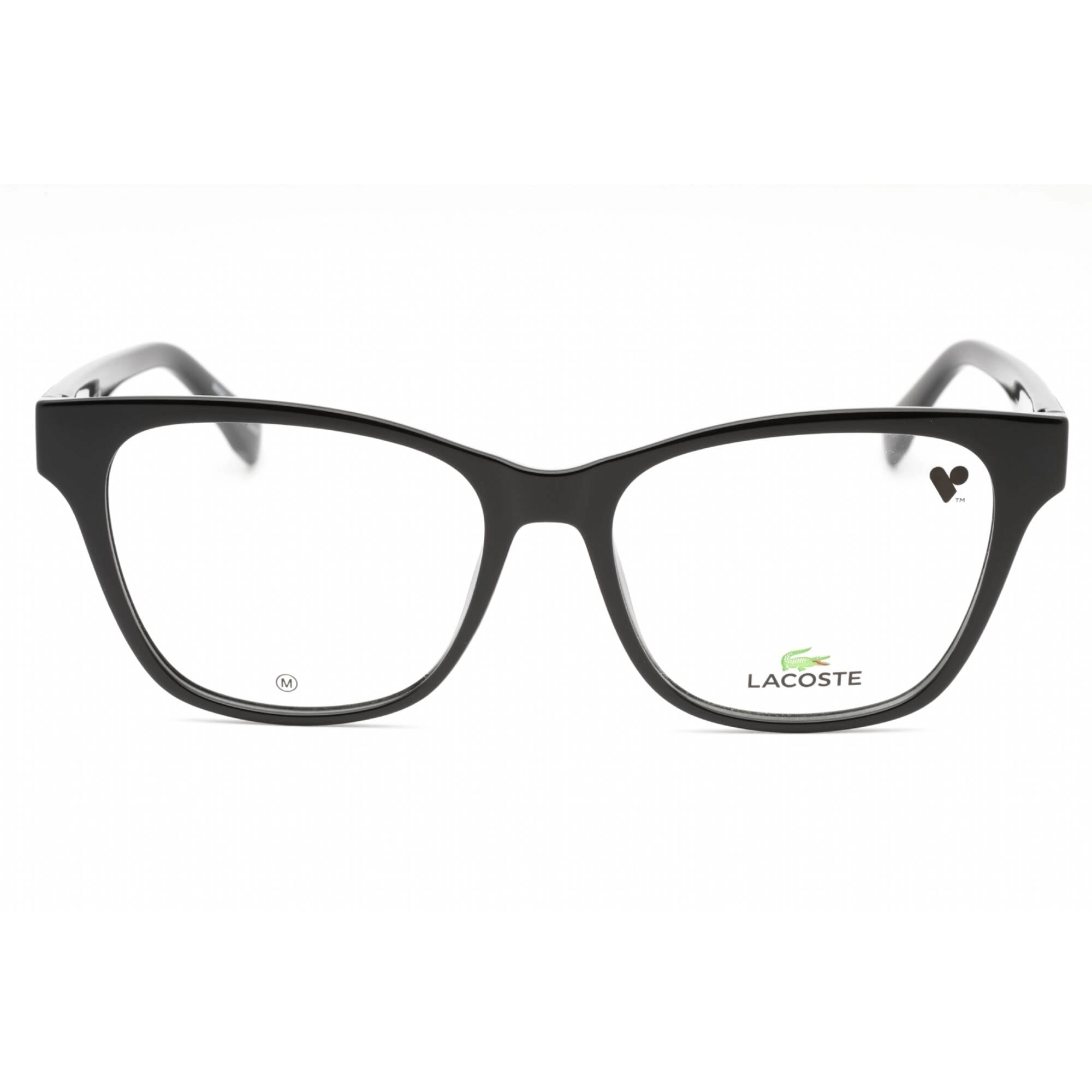 Lacoste Women's Eyeglasses - Black Plastic Square Frame Clear Demo Lens | L2920 001