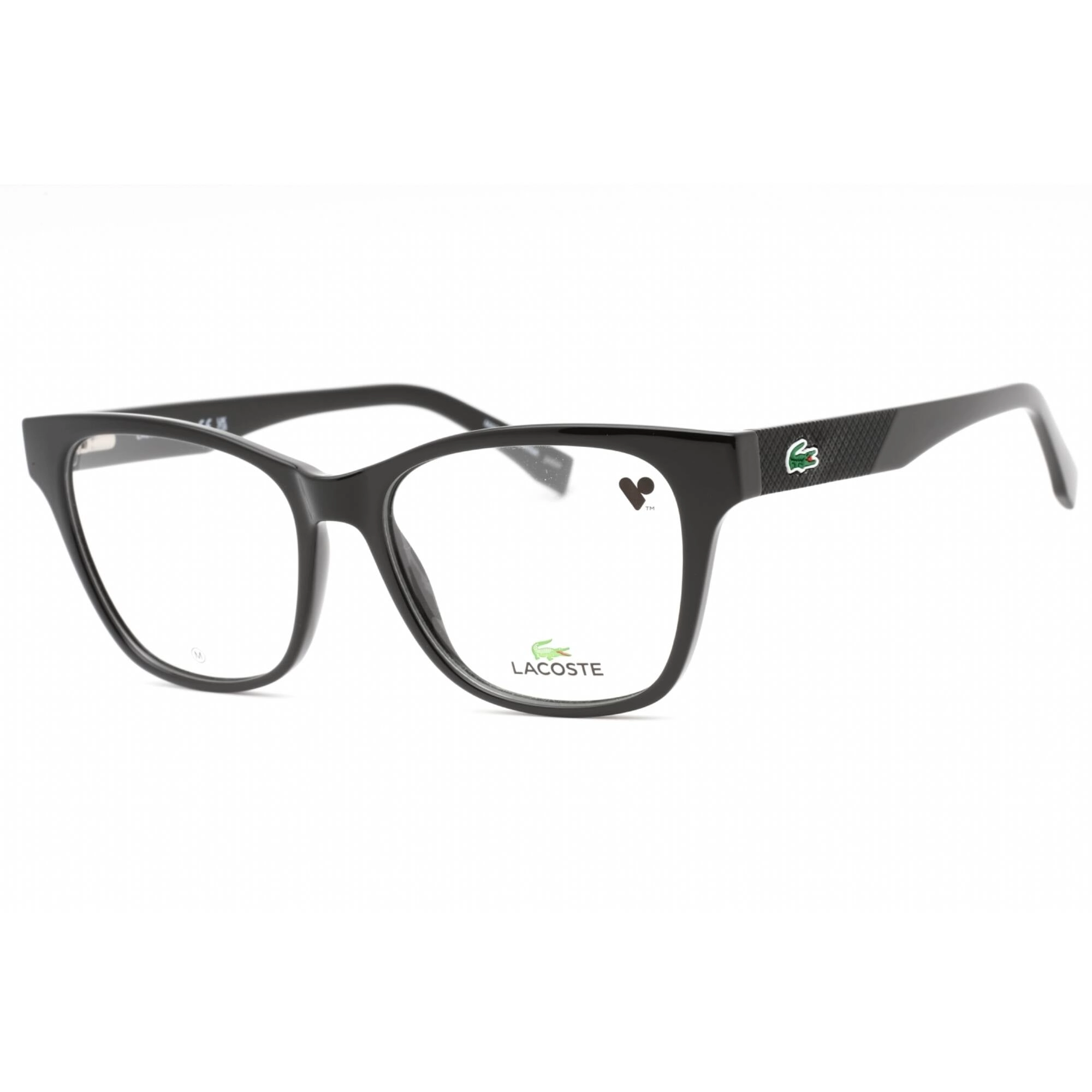 Lacoste Women's Eyeglasses - Black Plastic Square Frame Clear Demo Lens | L2920 001