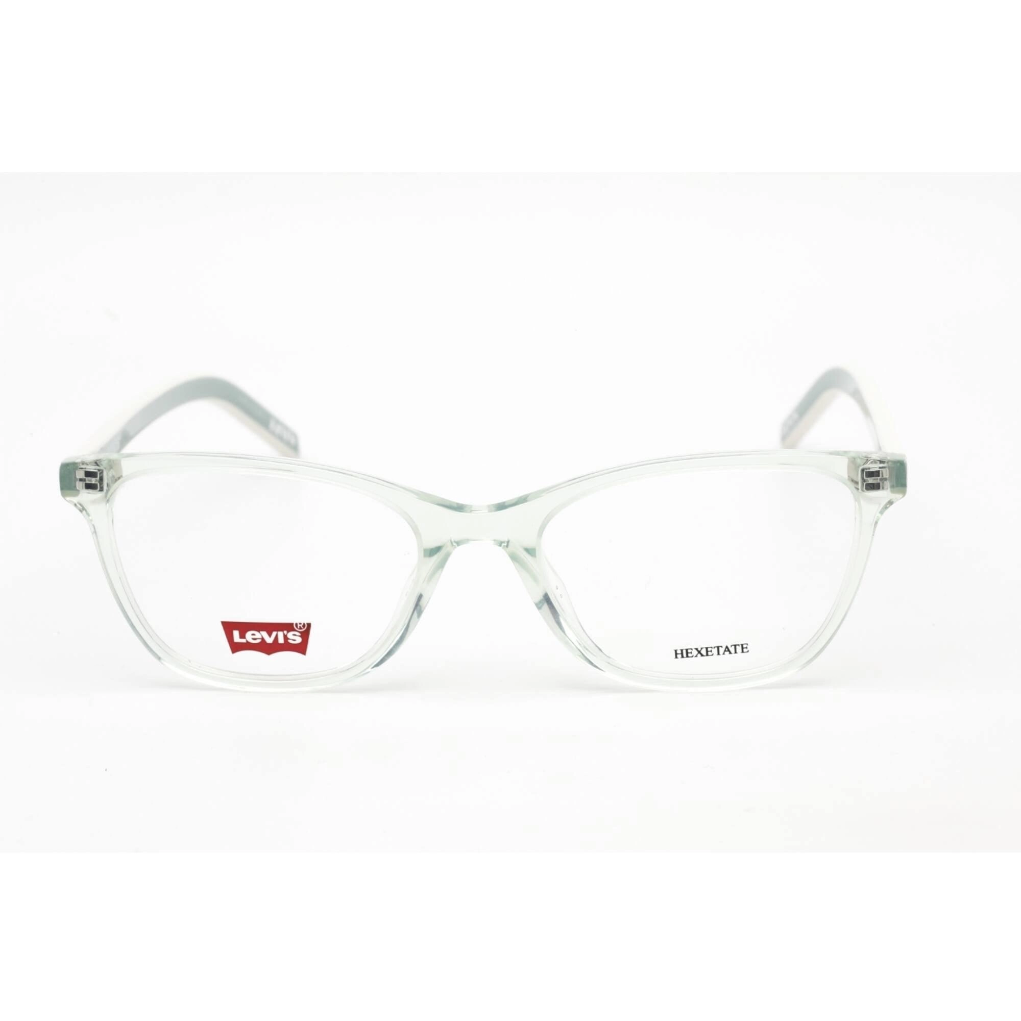 Levi's Women's Eyeglasses - Clear Lens Green Hexetate Square Frame | LV 1022 01ED 00