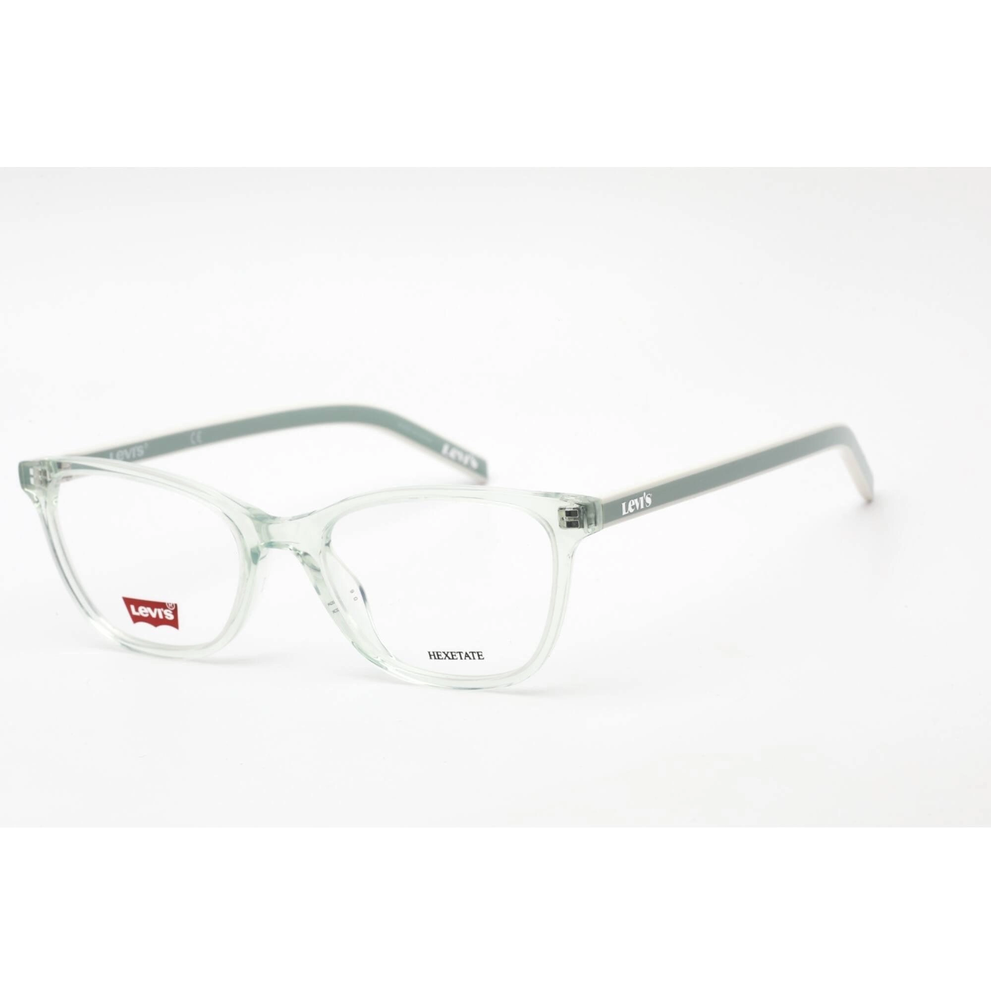 Levi's Women's Eyeglasses - Clear Lens Green Hexetate Square Frame | LV 1022 01ED 00