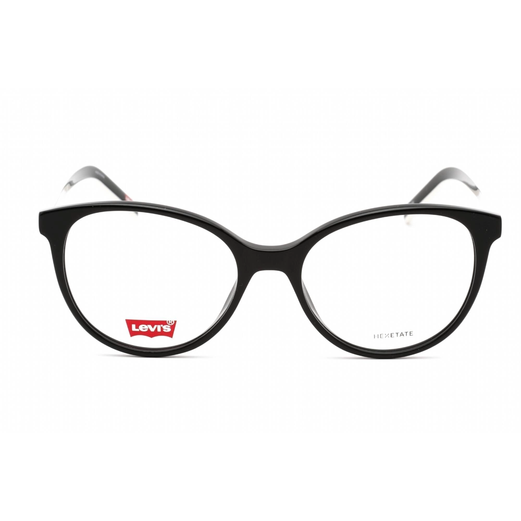 Levi's Women's Eyeglasses - Full Rim Black Plastic Round Shape Frame | LV 1031 0807 00