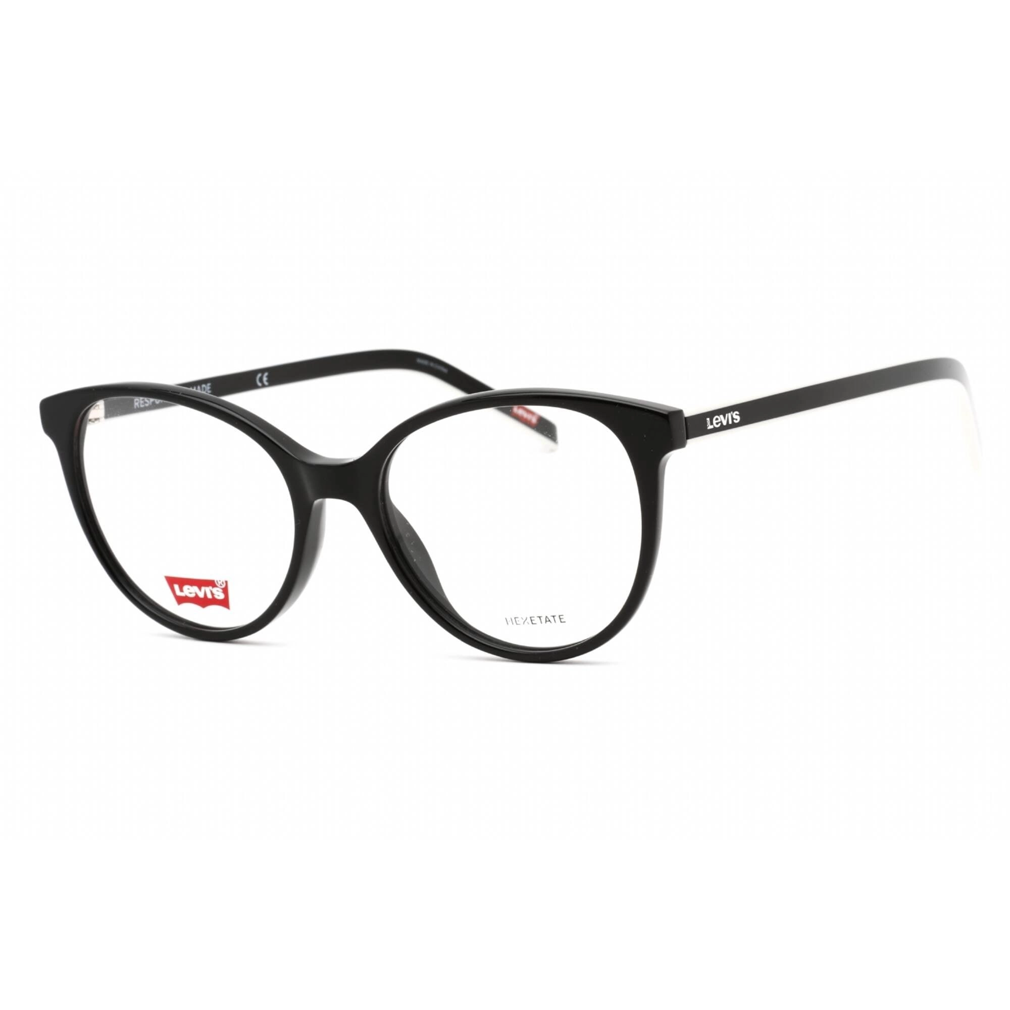 Levi's Women's Eyeglasses - Full Rim Black Plastic Round Shape Frame | LV 1031 0807 00