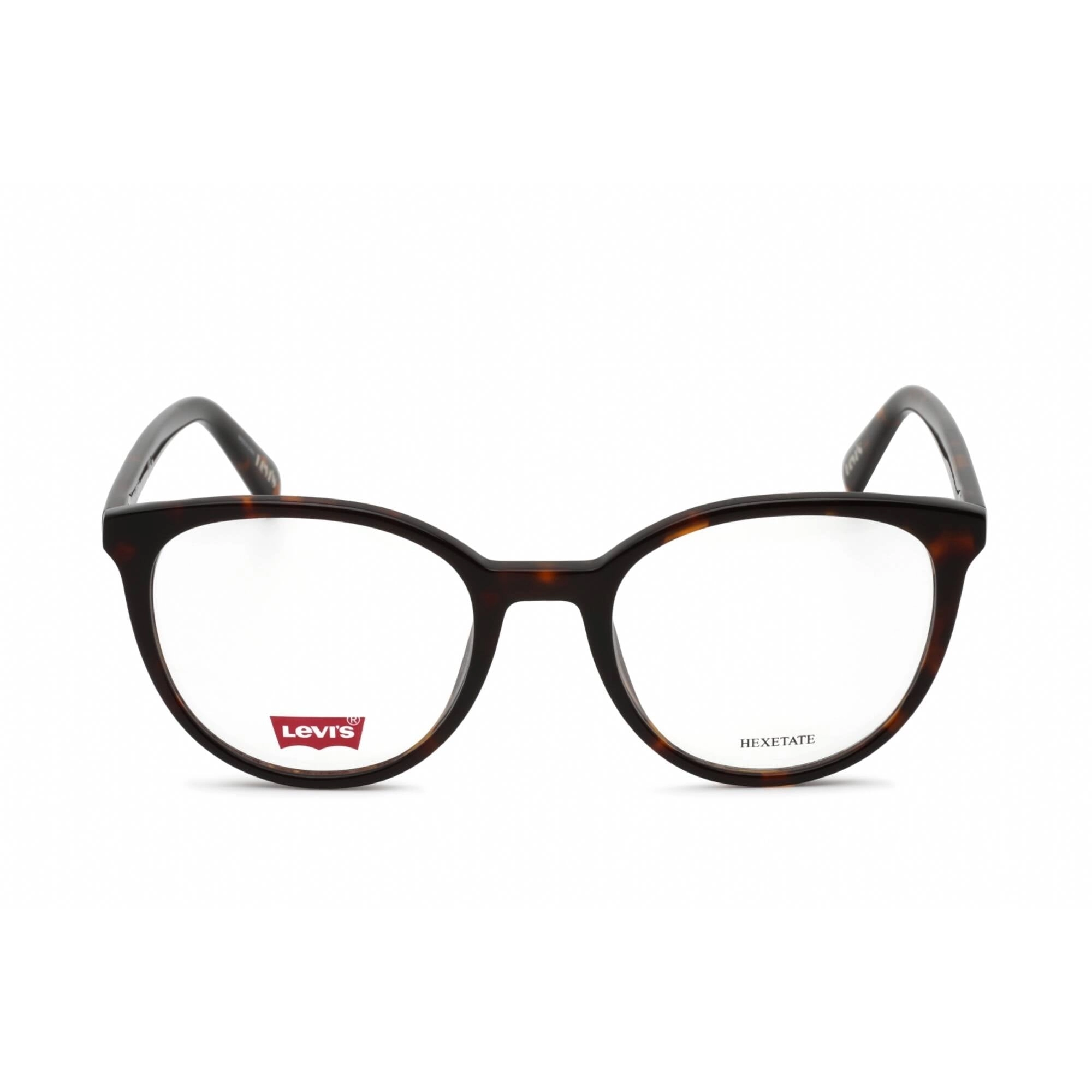 Levi's Women's Eyeglasses - Havana Plastic Oval Full Rim Frame | LV 1019 0086 00