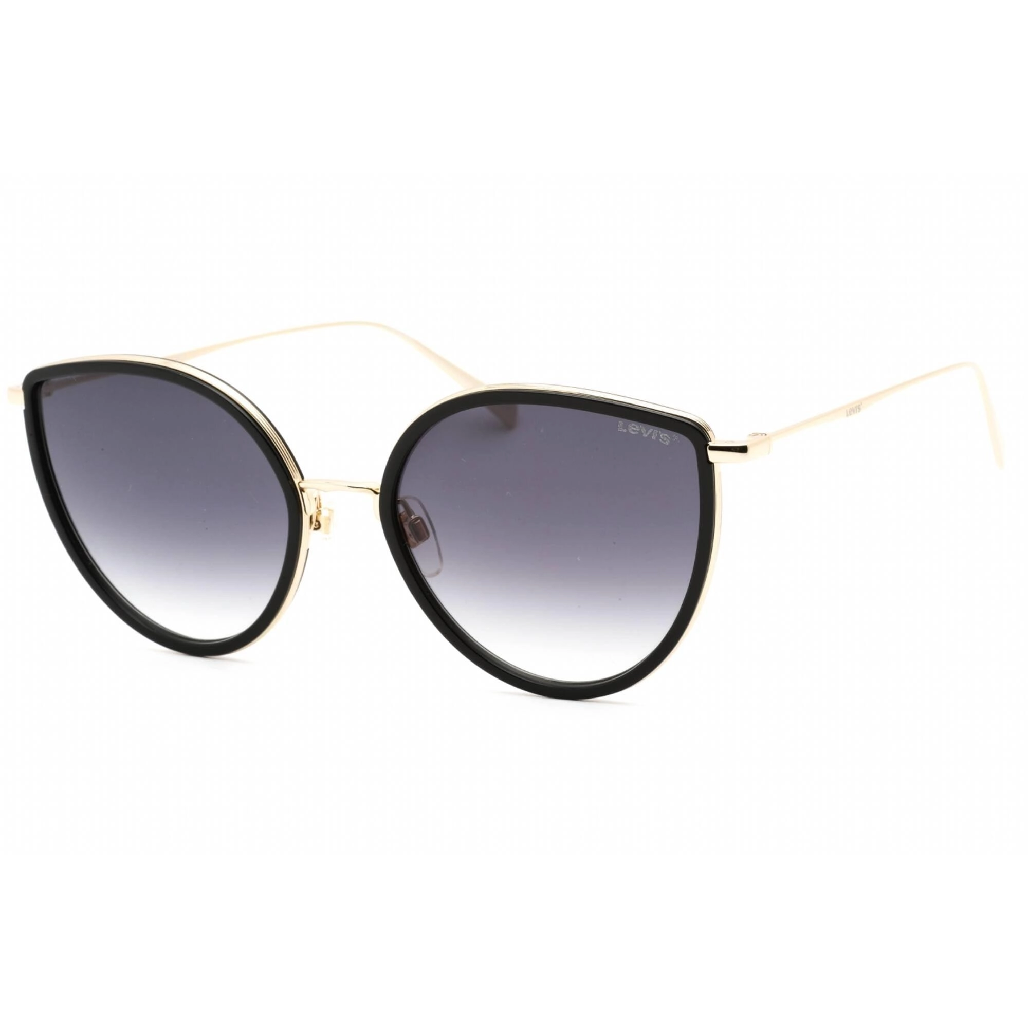 Levi's Women's Sunglasses - Full Rim Black Metal Cat Eye Frame | LV 5011/S 0807 9O