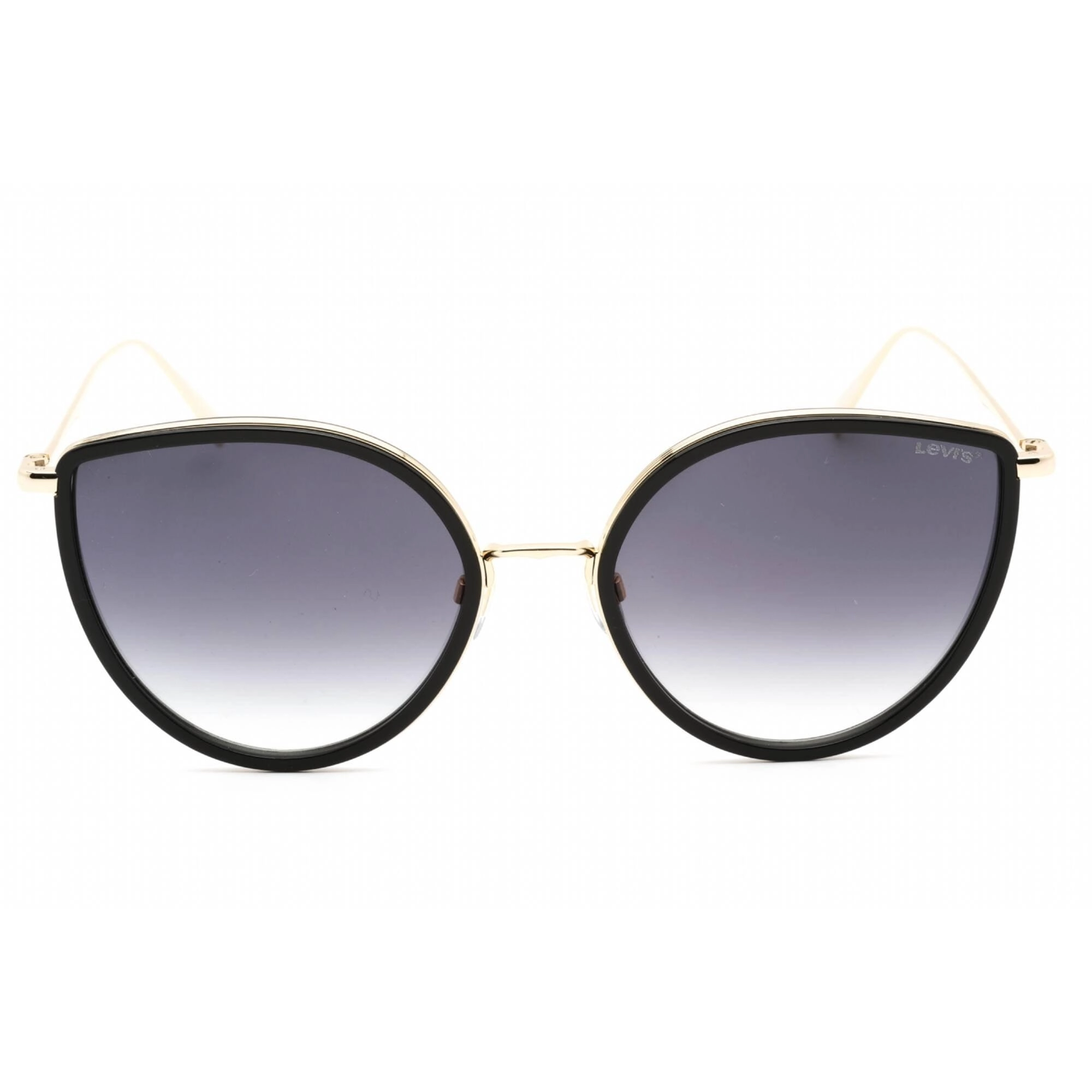 Levi's Women's Sunglasses - Full Rim Black Metal Cat Eye Frame | LV 5011/S 0807 9O