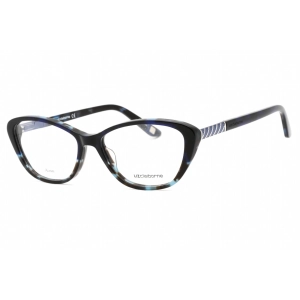 Liz Claiborne Women's Eyeglasses - Havana Blue Plastic Cat Eye Frame | L 458 0IPR 00