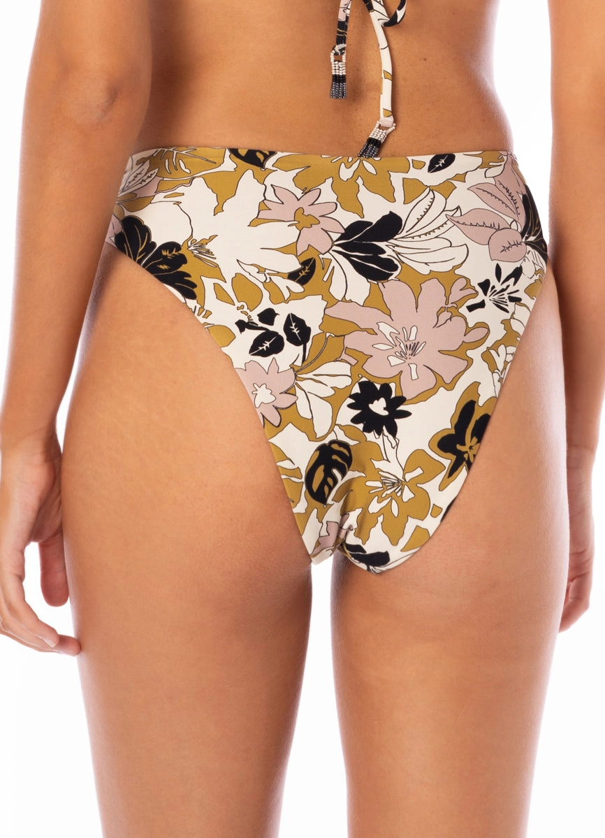 Maaji Vintage Garden Sussana High Rise Double Ring Side Bikini Bottom