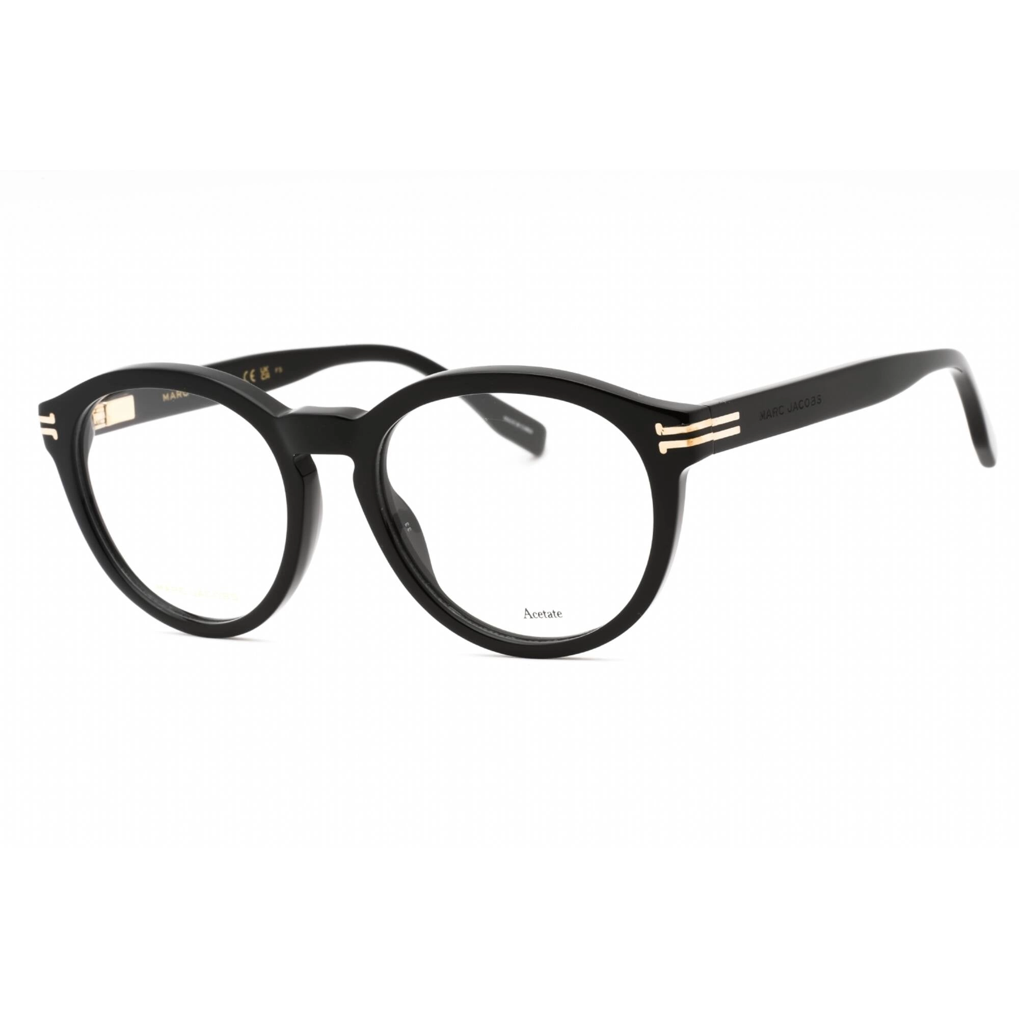 Marc Jacobs Women's Eyeglasses - Black Plastic Round Frame Clear Lens | MJ 1085 807