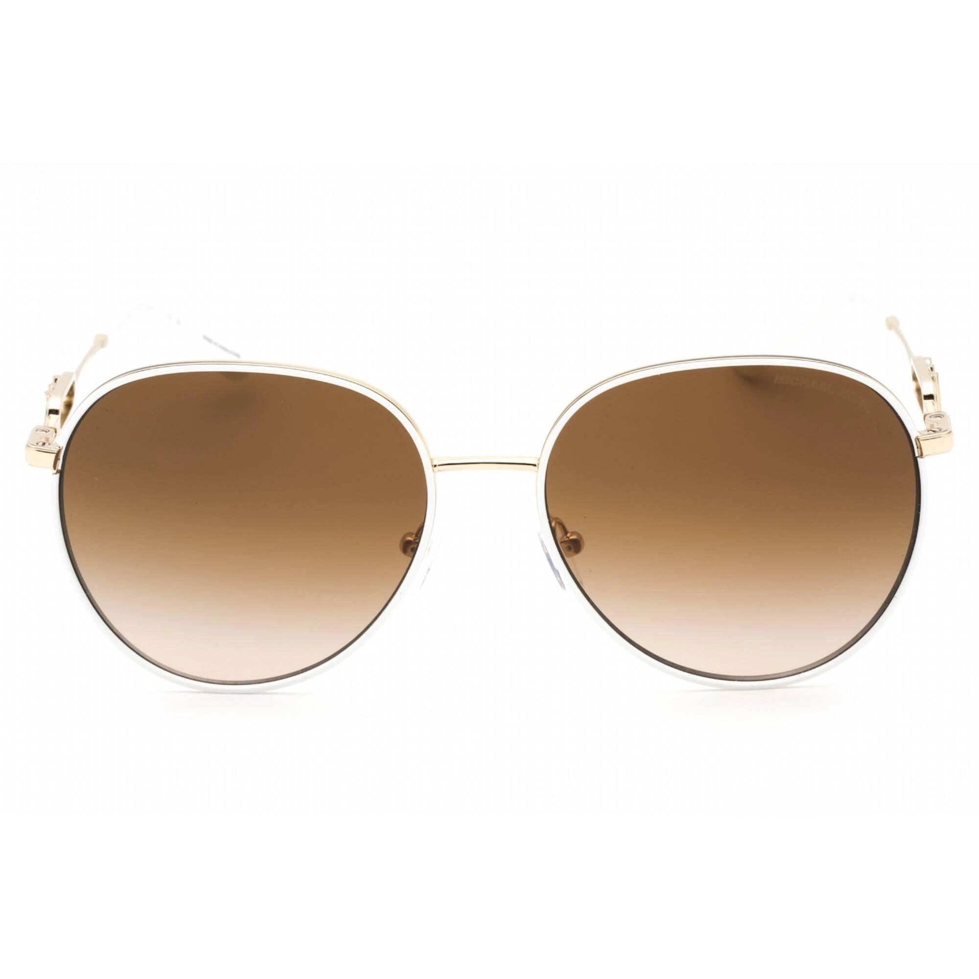 Michael Kors Women's Sunglasses - Gold White Metal Full Rim Frame | 0MK1128J 123313