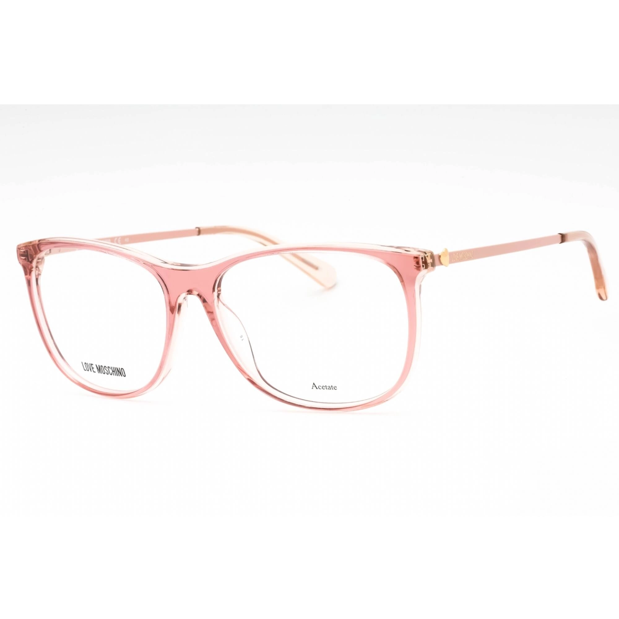 Moschino Love Women's Eyeglasses - Pink Nude Oval Full Rim Frame | MOL589 0C9N 00