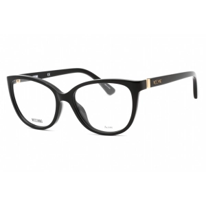 Moschino Women's Eyeglasses - Clear Demo Lens Black Round Shape Frame | MOS559 0807 00