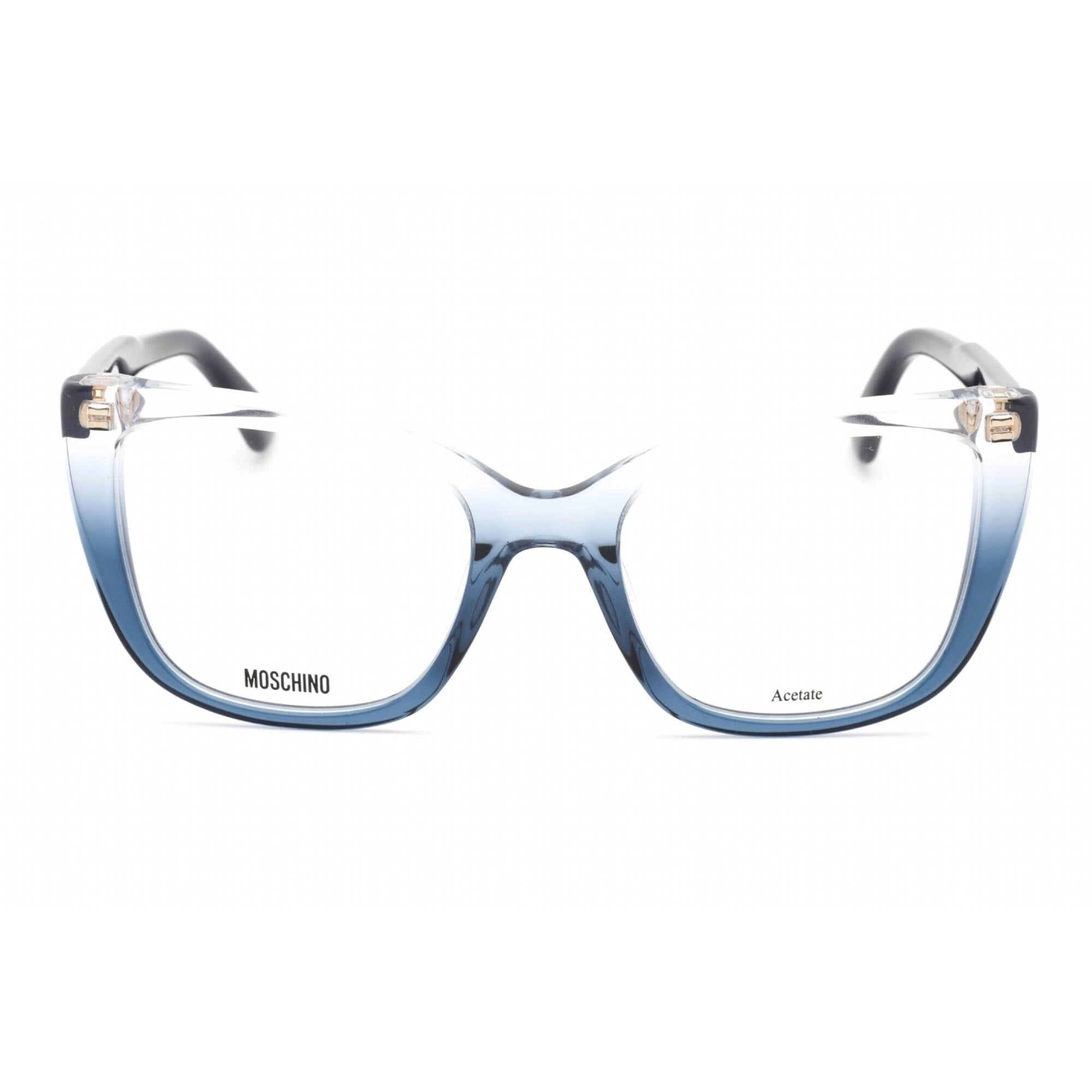 Moschino Women's Eyeglasses - Crystal Blue Plastic Cat Eye Frame | MOS603 0QM4 00