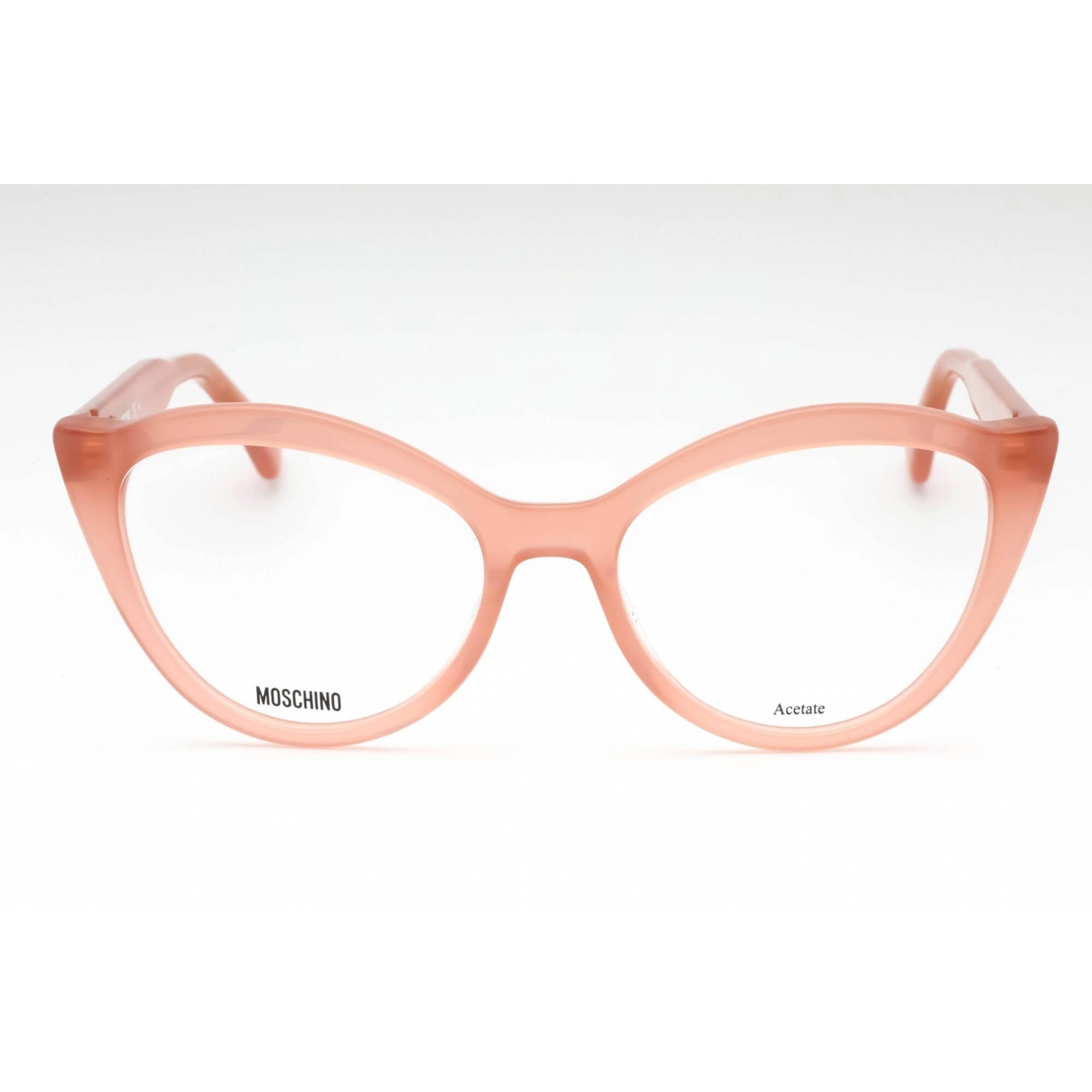 Moschino Women's Eyeglasses - Peach Acetate Cat Eye Shape Full Rim Frame | MOS607 733
