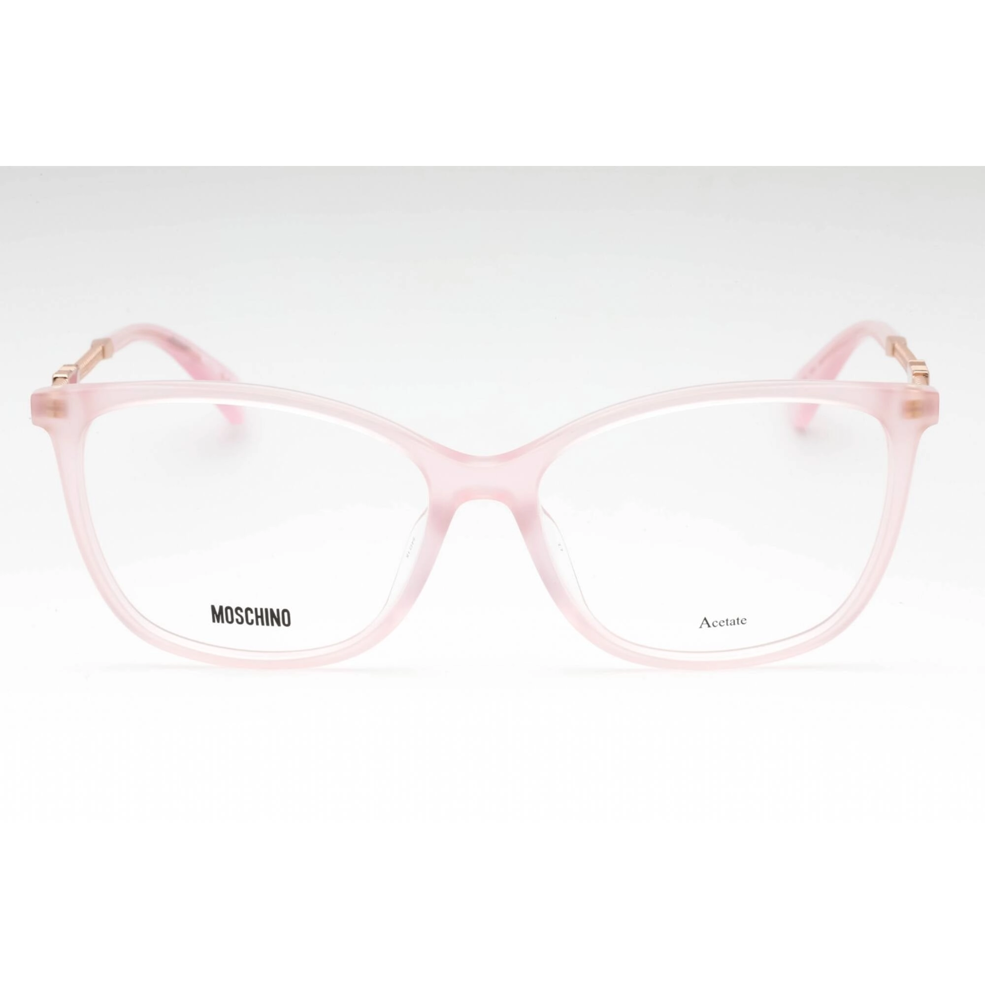 Moschino Women's Eyeglasses - Pink Acetate Cat Eye Shape Full Rim Frame | MOS616/F 35J