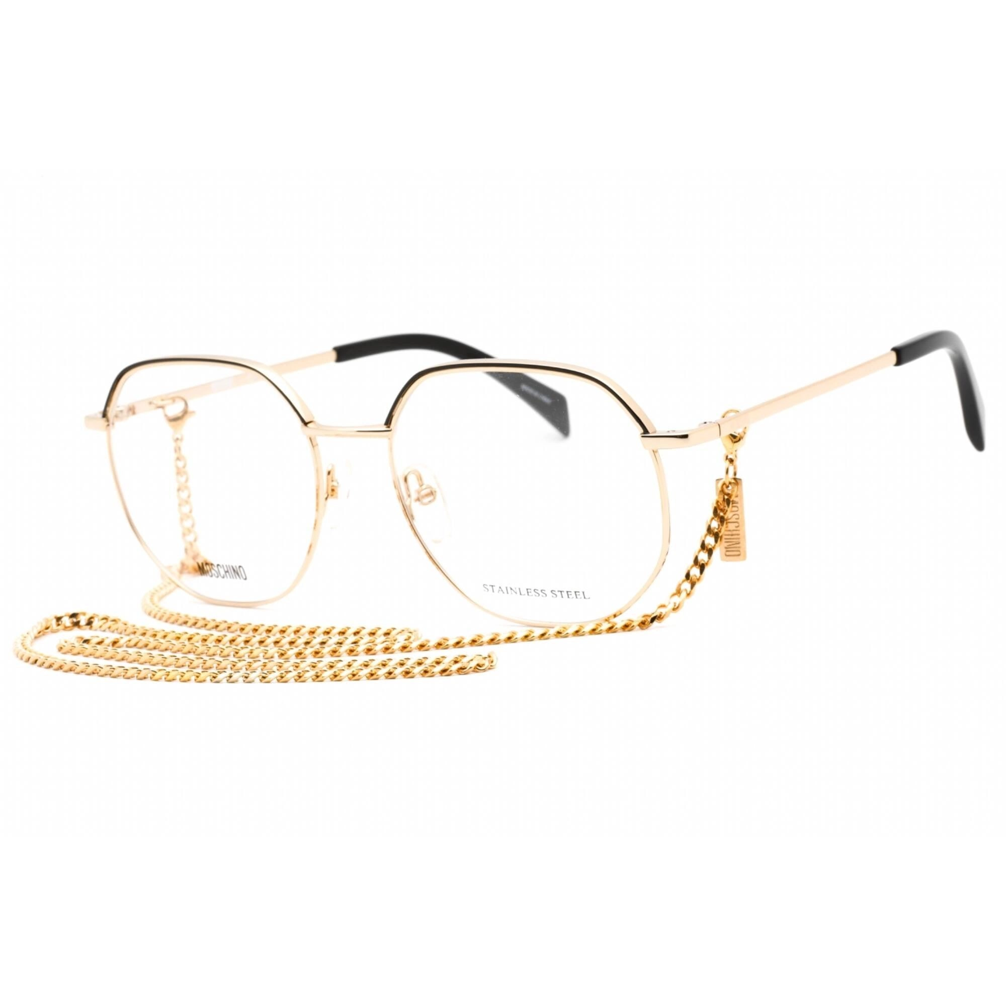 Moschino Women's Eyeglasses - Rose Gold Full Rim Geometric Frame | MOS542 0000 00