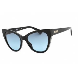 Moschino Women's Sunglasses - Grey Shaded Blue Lens Cat Eye Frame | MOS056/S 0807 GB