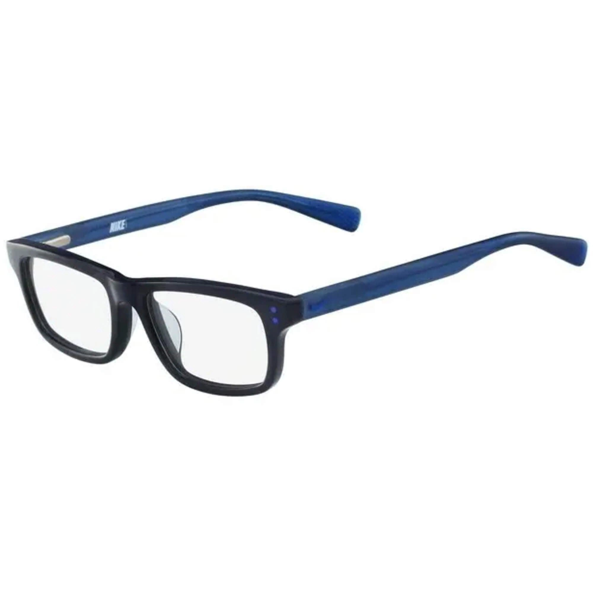 Nike Women's Eyeglasses - Navy Racer Blue Plastic Rectangular Frame | NIKE 5535 420
