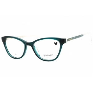 Nine West Women's Eyeglasses - Crystal Emerald Plastic Full Rim Cat Eye | NW5217 340