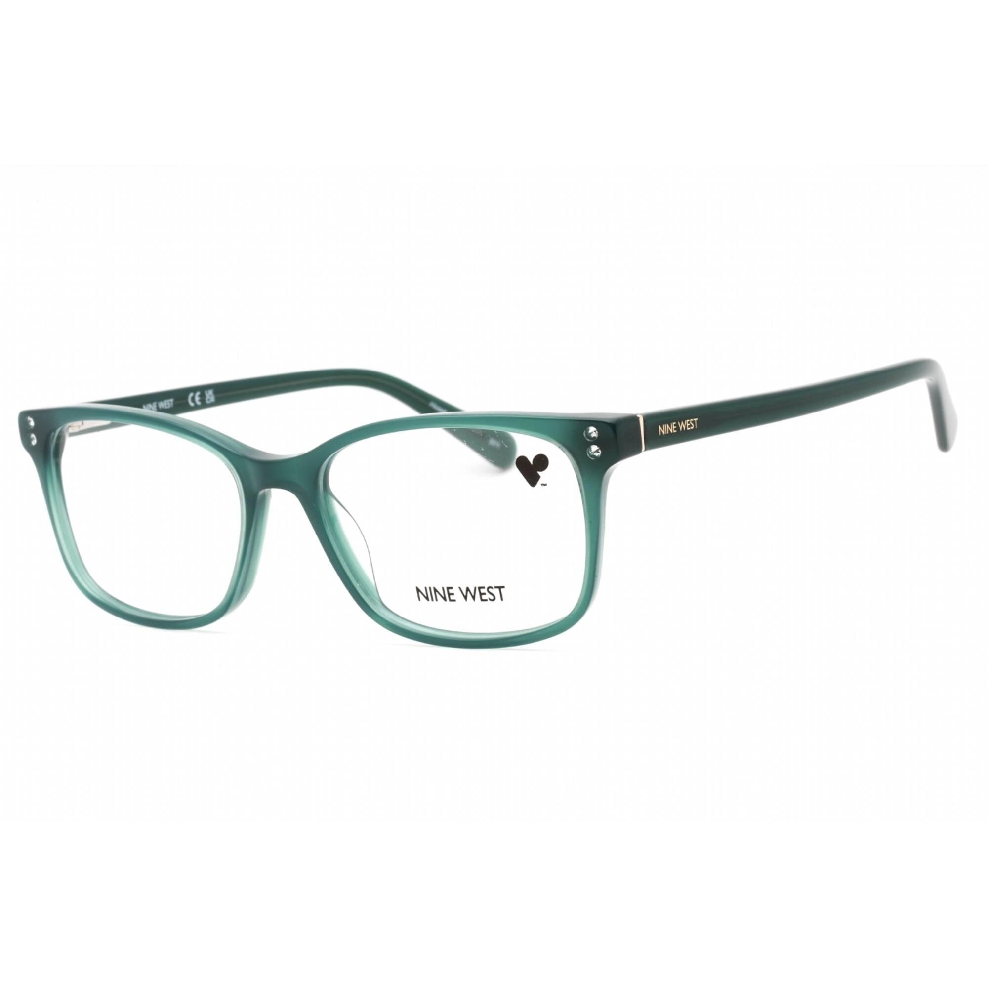 Nine West Women's Eyeglasses - Emerald Plastic Full Rim Rectangular Frame | NW5195 340