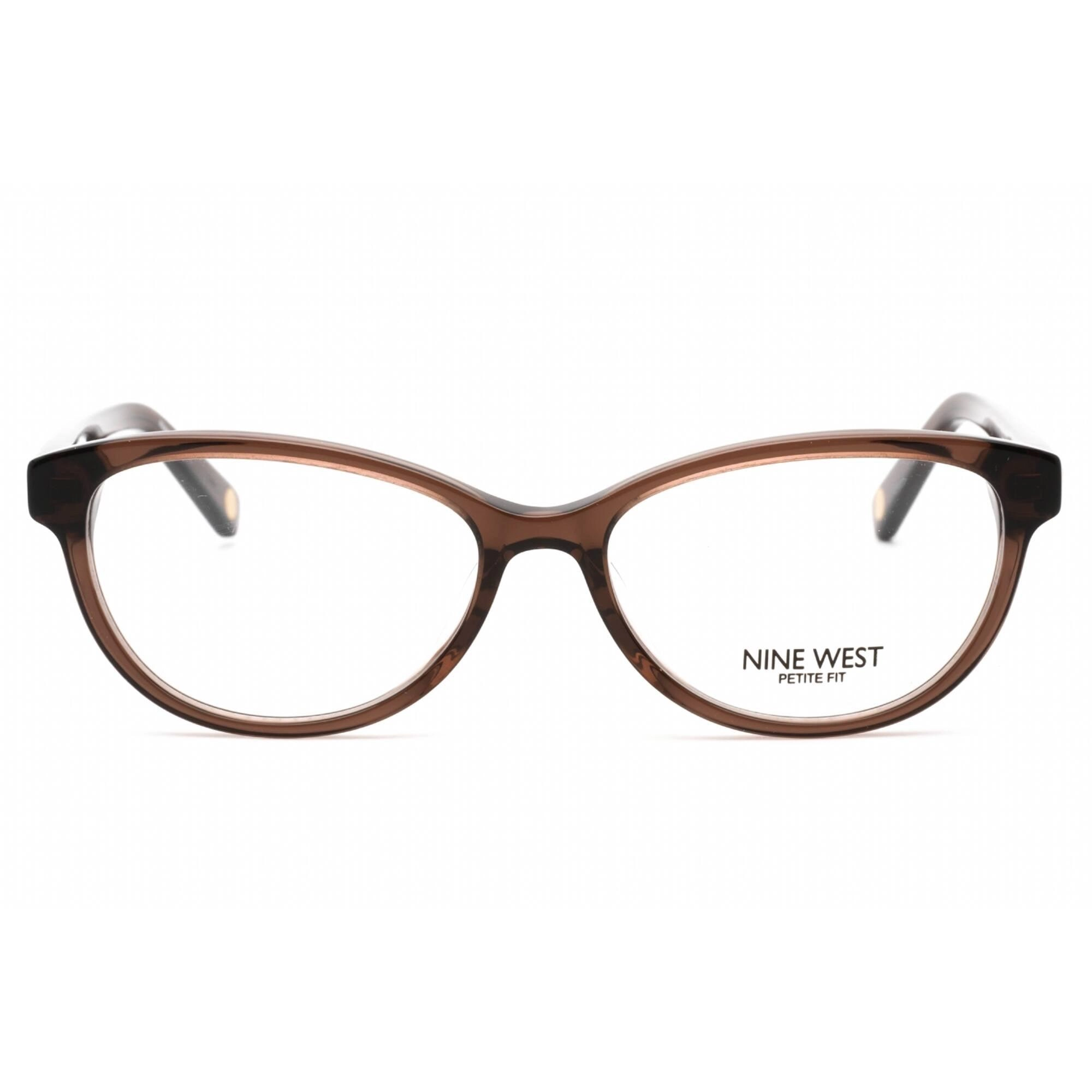 Nine West Women's Eyeglasses - Full Rim Crystal Brown Plastic Oval Frame | NW5183 210