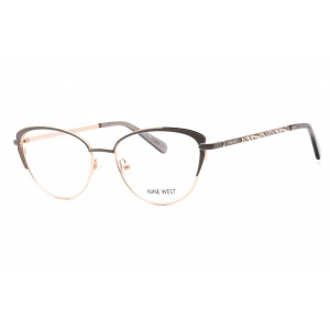 Nine West Women's Eyeglasses - Full Rim Grey/Rose Gold Metal Cat Eye | NW1104 014