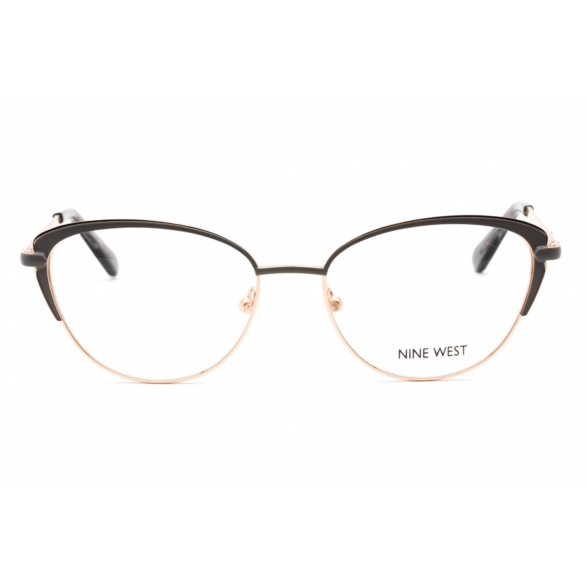 Nine West Women's Eyeglasses - Full Rim Grey/Rose Gold Metal Cat Eye | NW1104 014