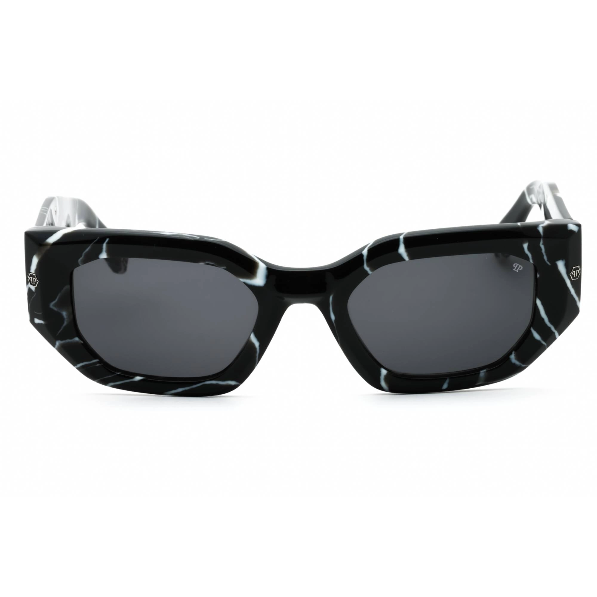 Philipp Plein Women's Sunglasses - Black Plastic Full Rim Cat Eye Frame | SPP066M 0Z21
