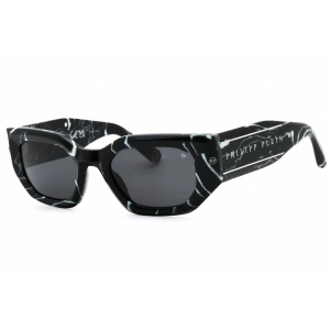 Philipp Plein Women's Sunglasses - Black Plastic Full Rim Cat Eye Frame | SPP066M 0Z21