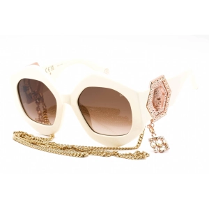 Philipp Plein Women's Sunglasses - Full Rim Ivory Plastic Irregular | SPP102S 09ZQ